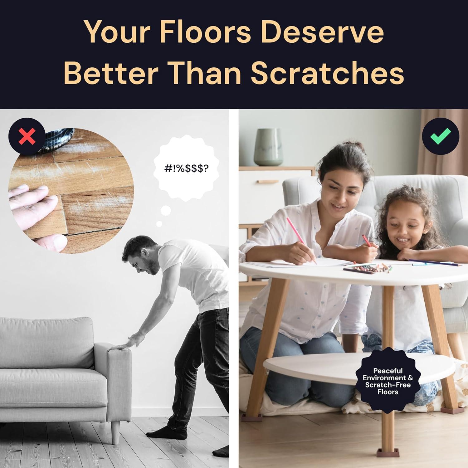 Tazas Antideslizantes para Muebles CasterMaster 5.08 cm - Paquete de 4