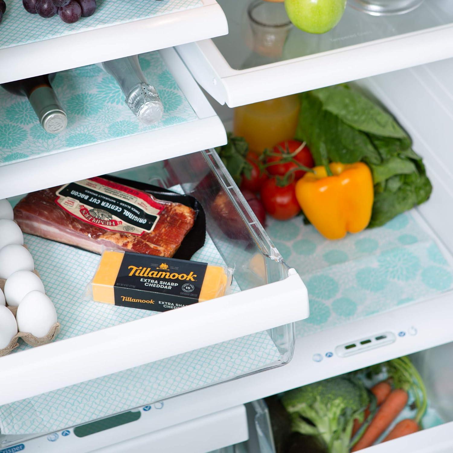 Forros para Refrigerador DII No Adhesivos 30.5x61 cm Aqua Dahlia 6 Pzas