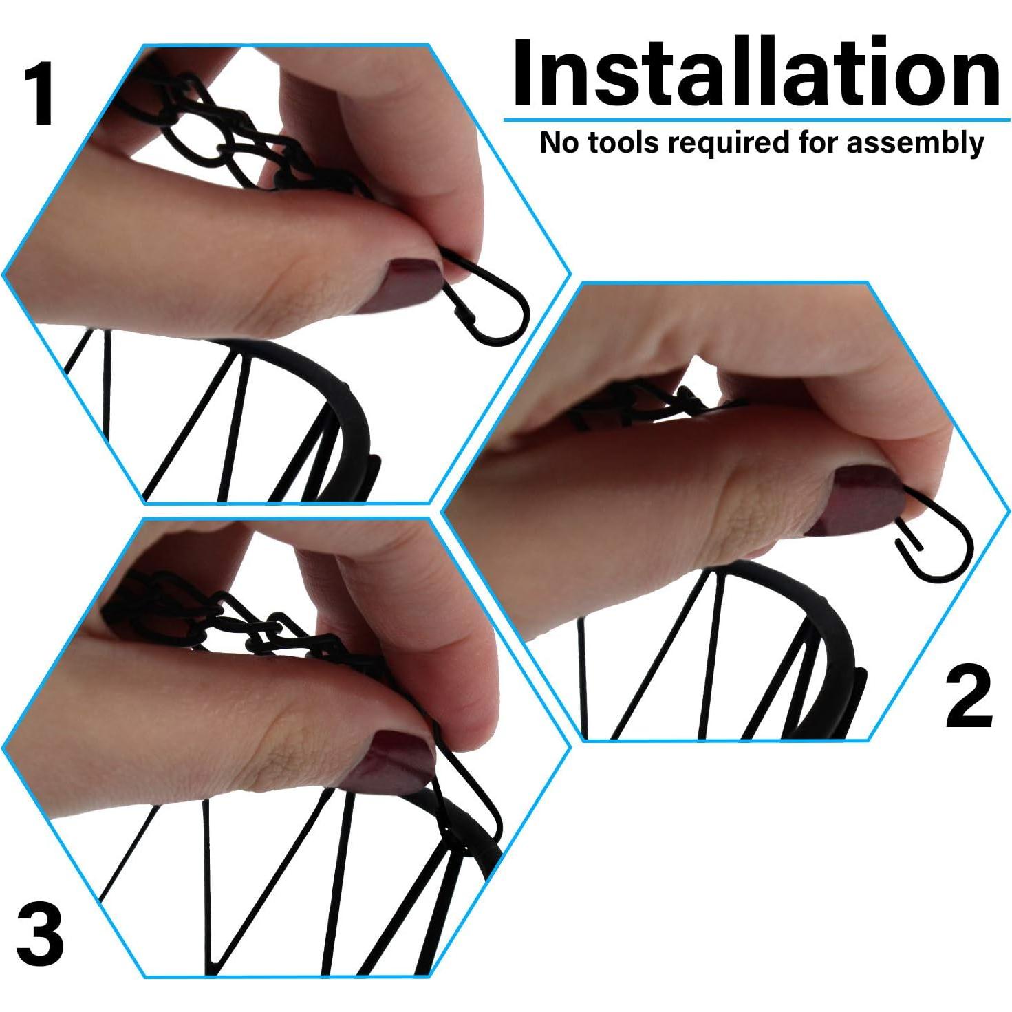 Cesta Colgante de Frutas 3 Niveles Blue Donuts Negra