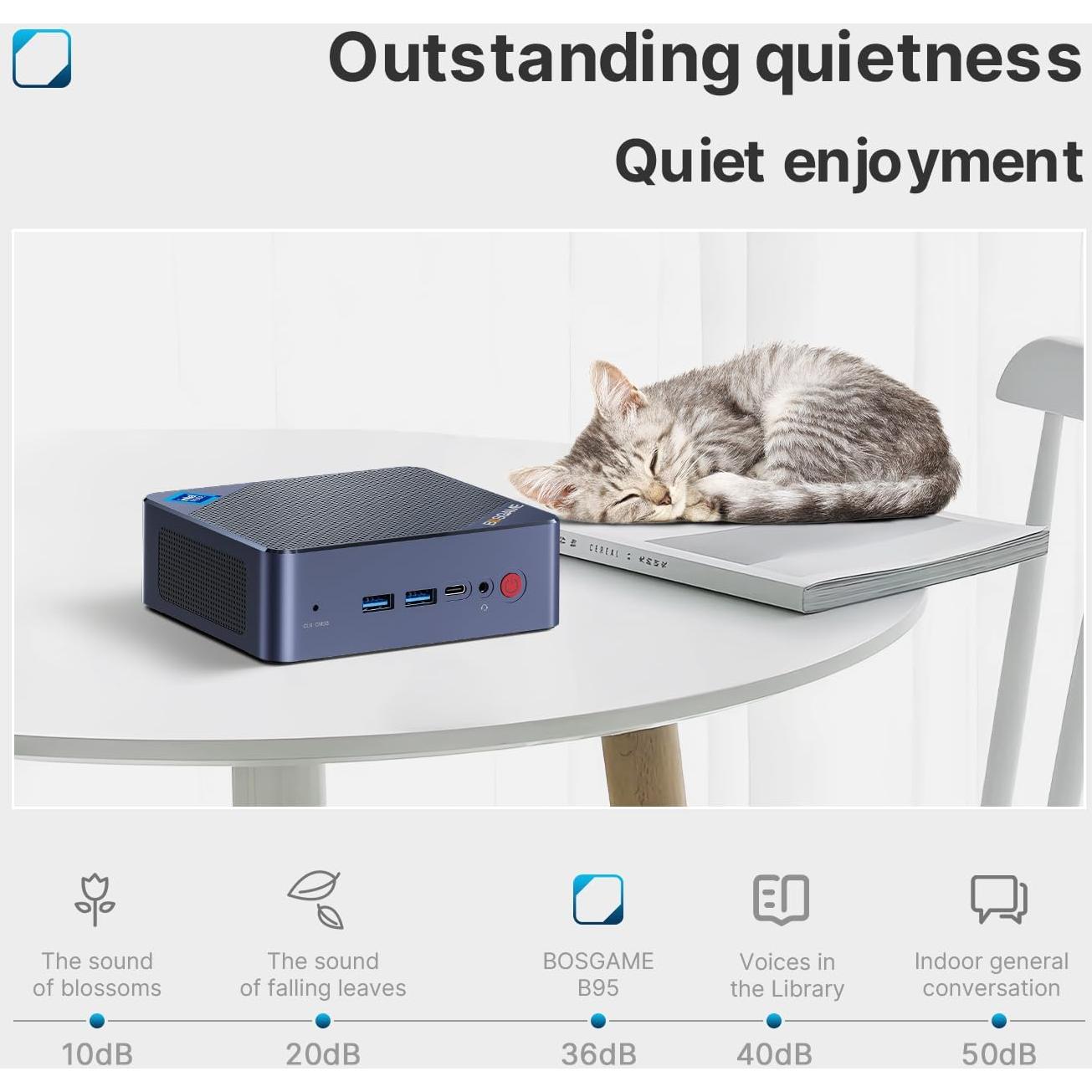 Mini PC BOSGAME B95 Intel N95 16GB RAM 512GB SSD 4K