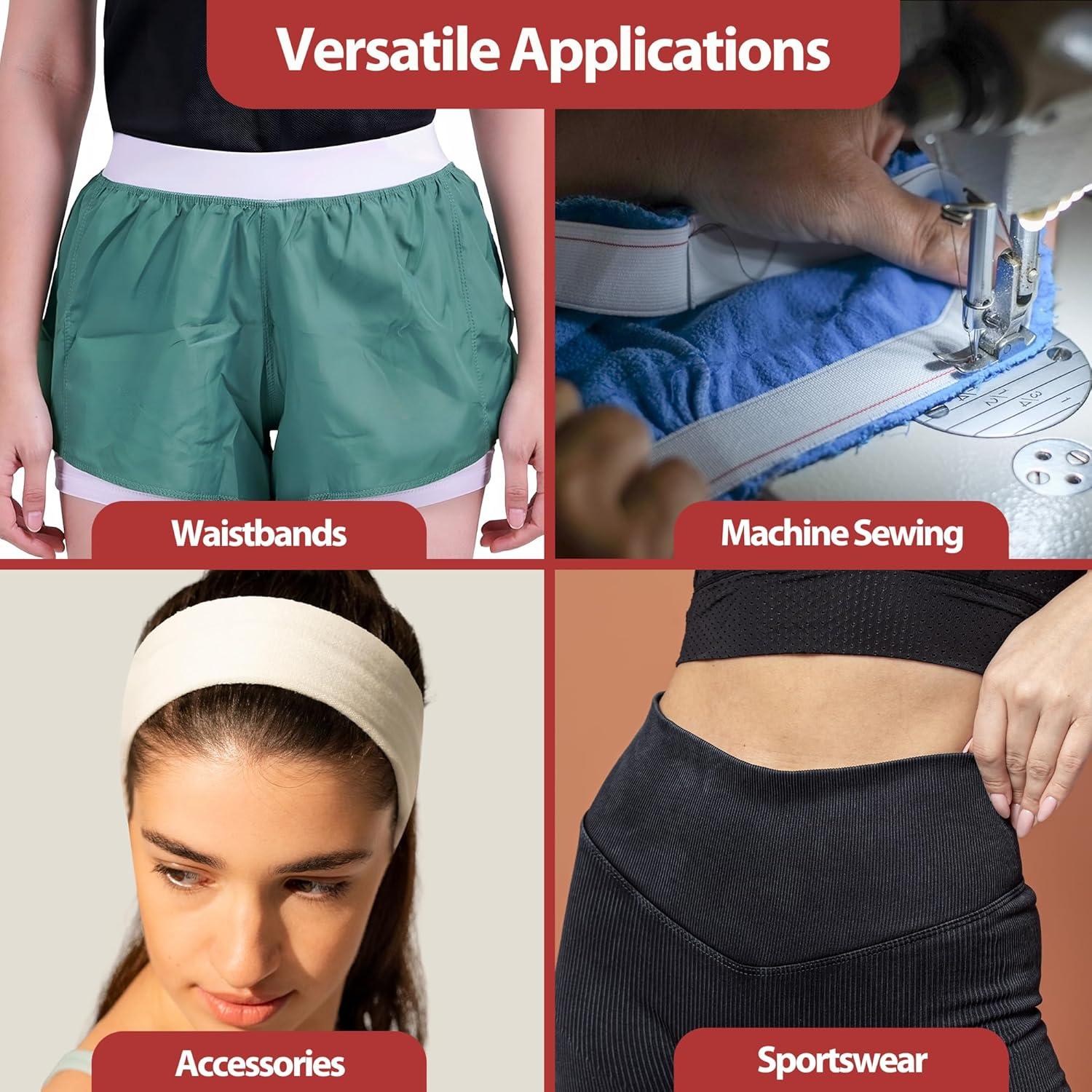 Banda Elástica Ancha Mandala Crafts 1.27 cm Beige 80 Metros