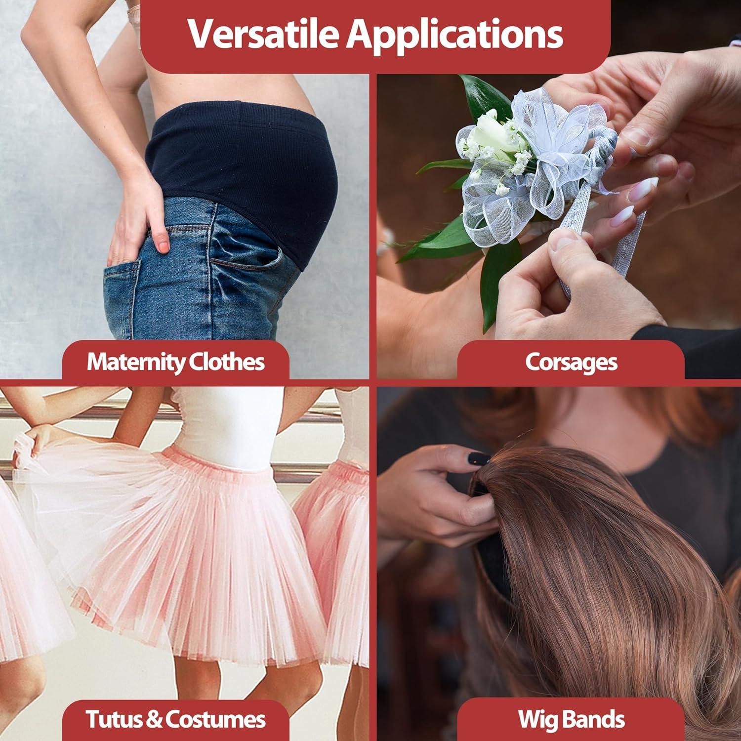 Banda Elástica Ancha Mandala Crafts 1.27 cm Beige 80 Metros