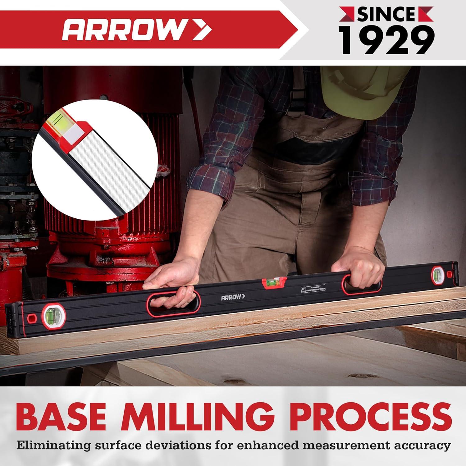 Juego de Niveles de Aluminio 3 Piezas ARROW 9" 16" 48"