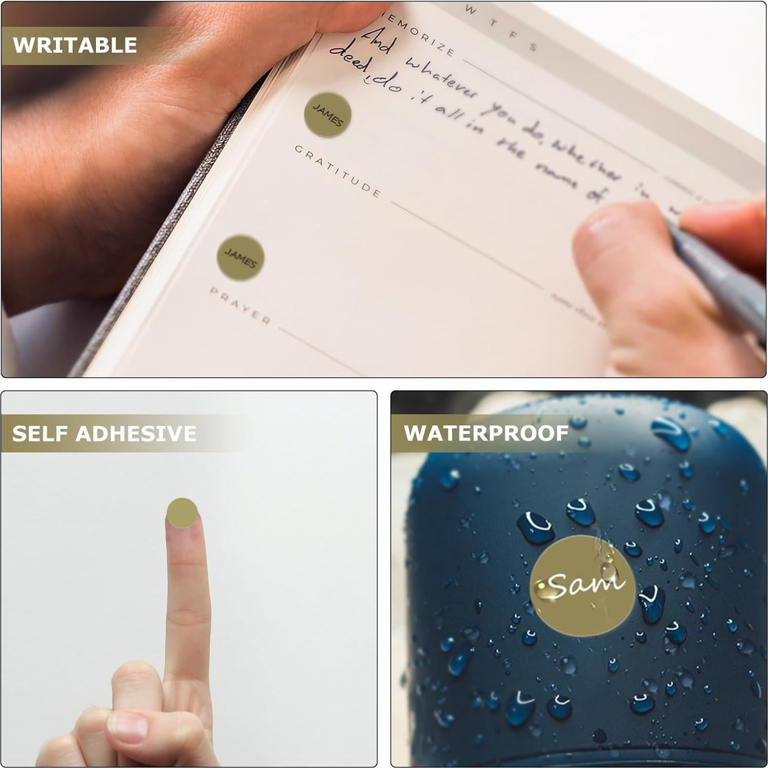 2040 Etiquetas Redondas Autoadhesivas YIKIADA 10 Colores 10mm