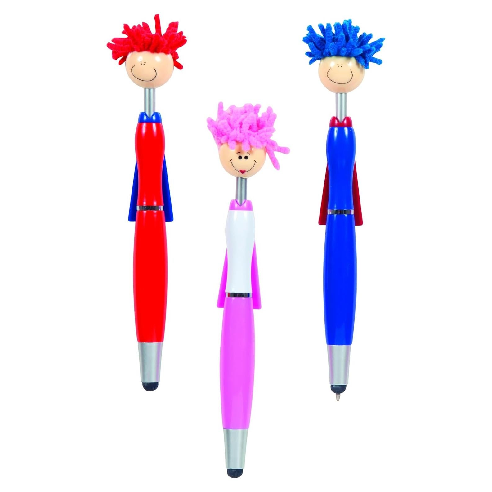 Juego de bolígrafos y stylus Geddes 18 unidades MOP colores