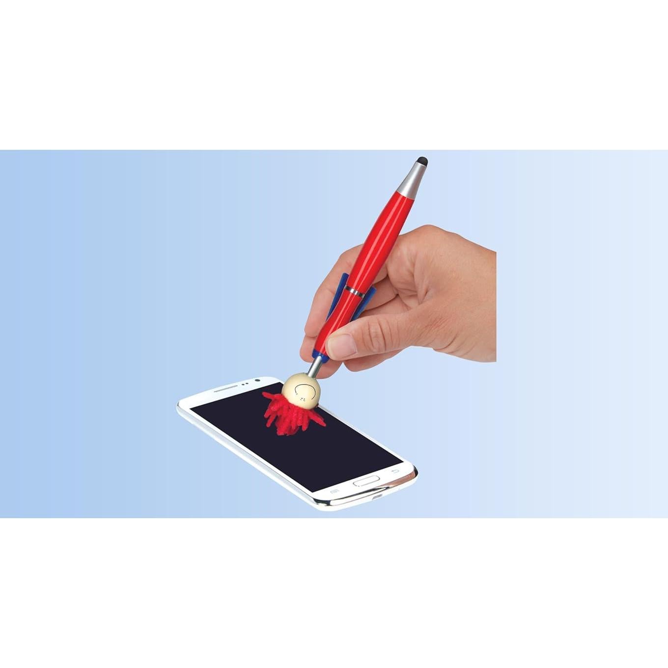 Juego de bolígrafos y stylus Geddes 18 unidades MOP colores