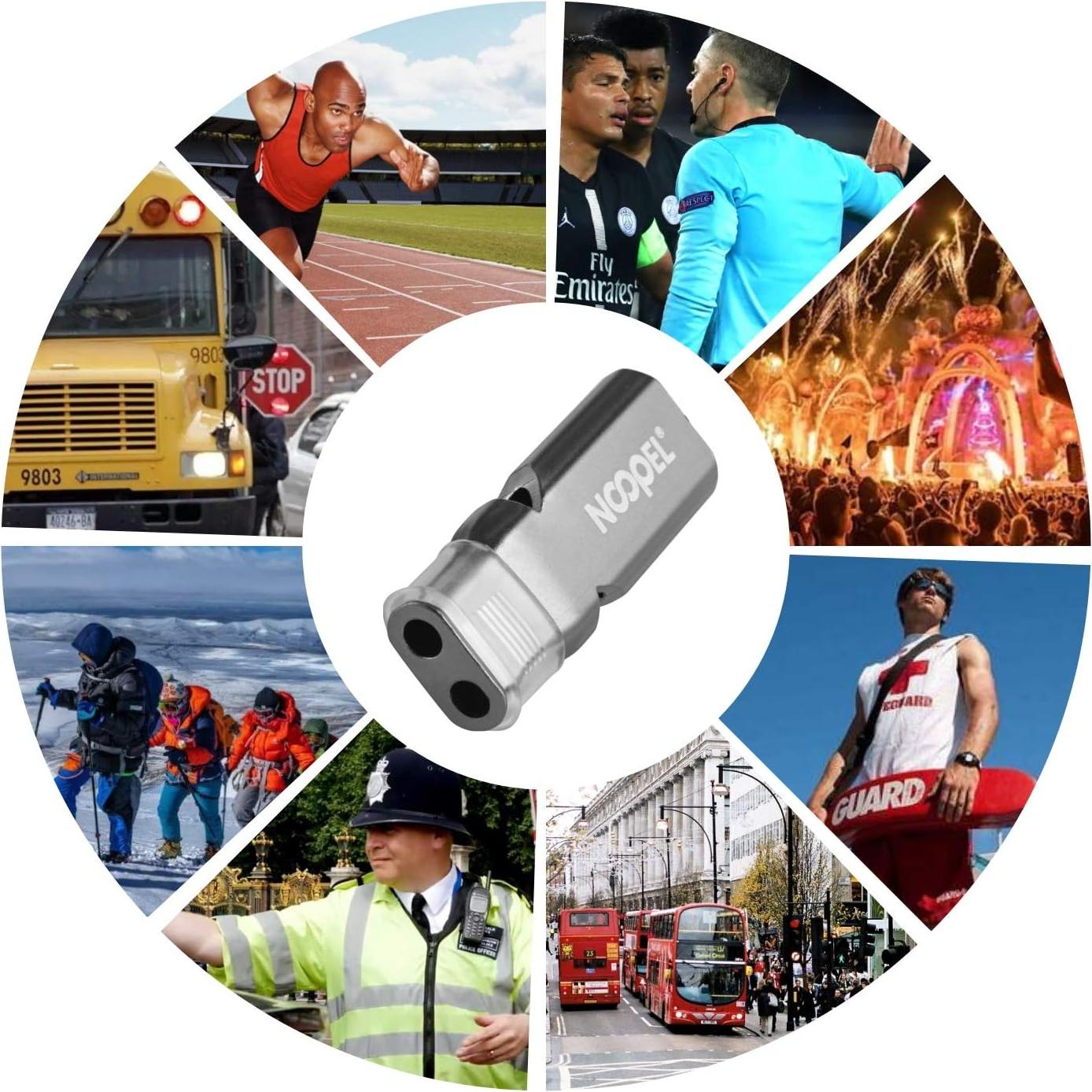 Silbato de Emergencia Noopel - 2 Paquetes con Cordones y Agarre