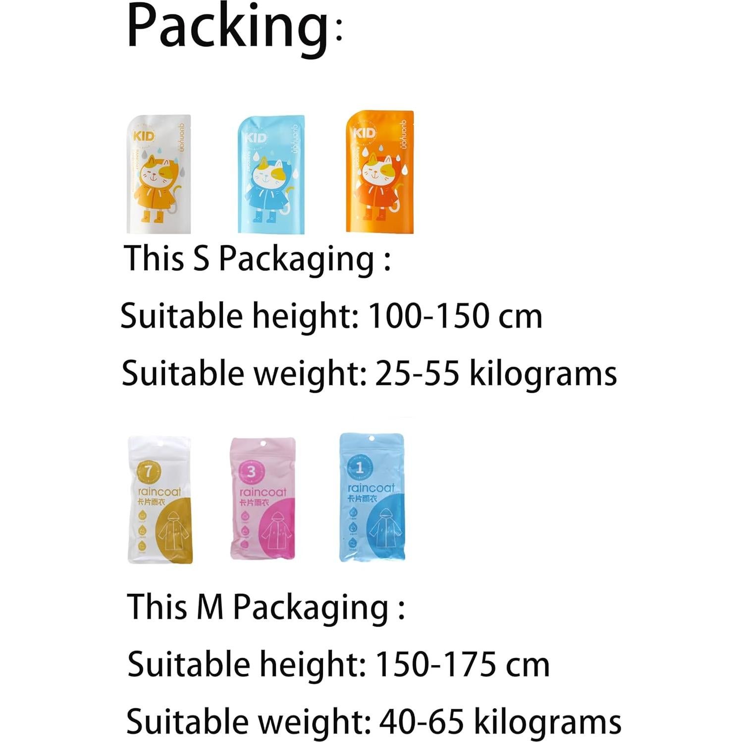 Paquete de 6 Ponchos de Lluvia Desechables DIELLY - Impermeables S