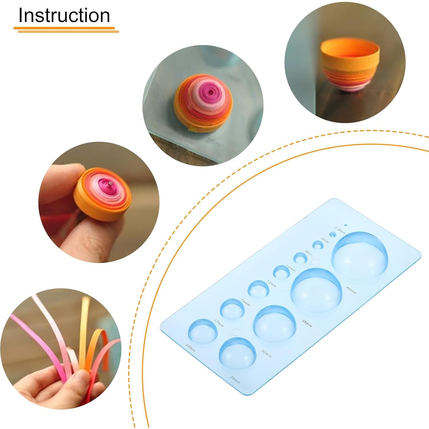 Molde de Quilling PATIKIL 12 Formas 3D Azul 18x10 cm