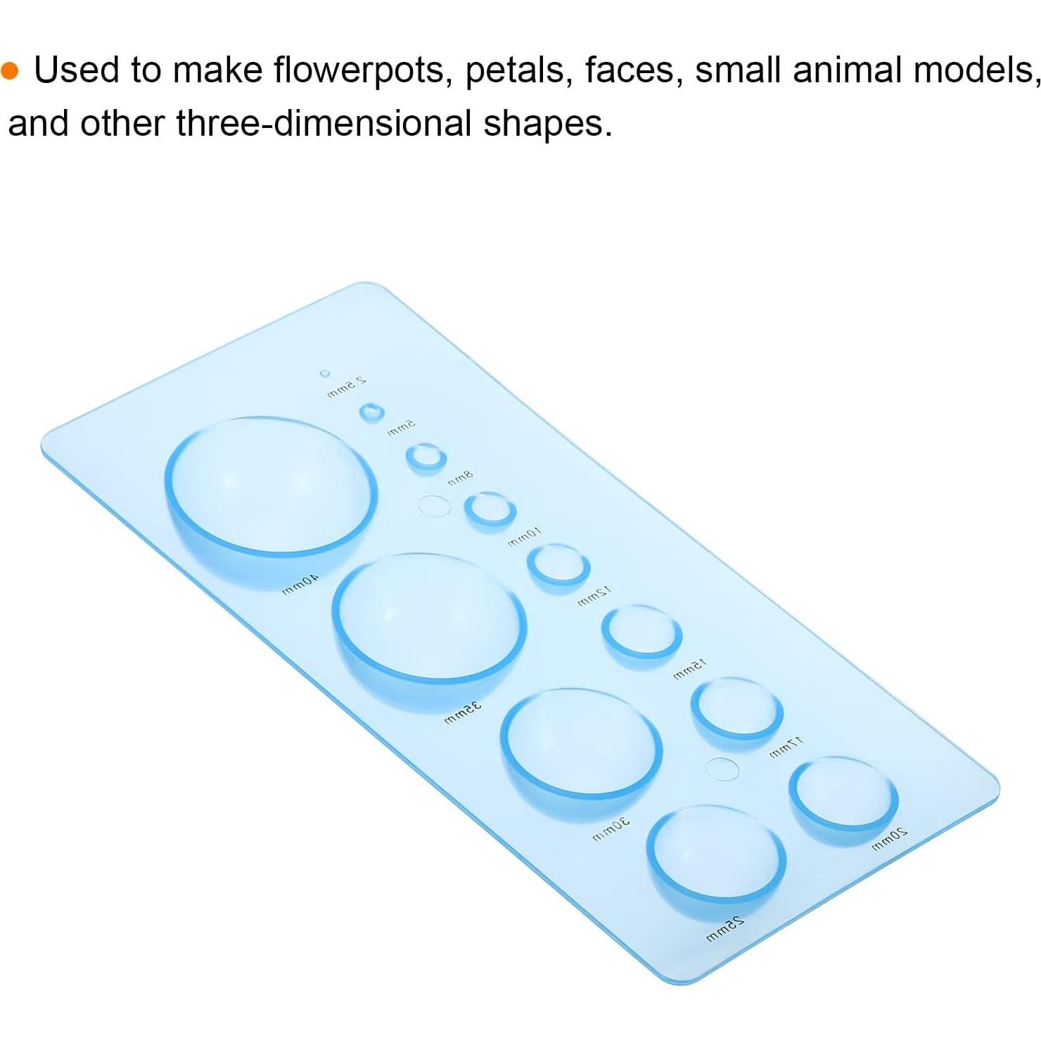 Molde de Quilling PATIKIL 12 Formas 3D Azul 18x10 cm