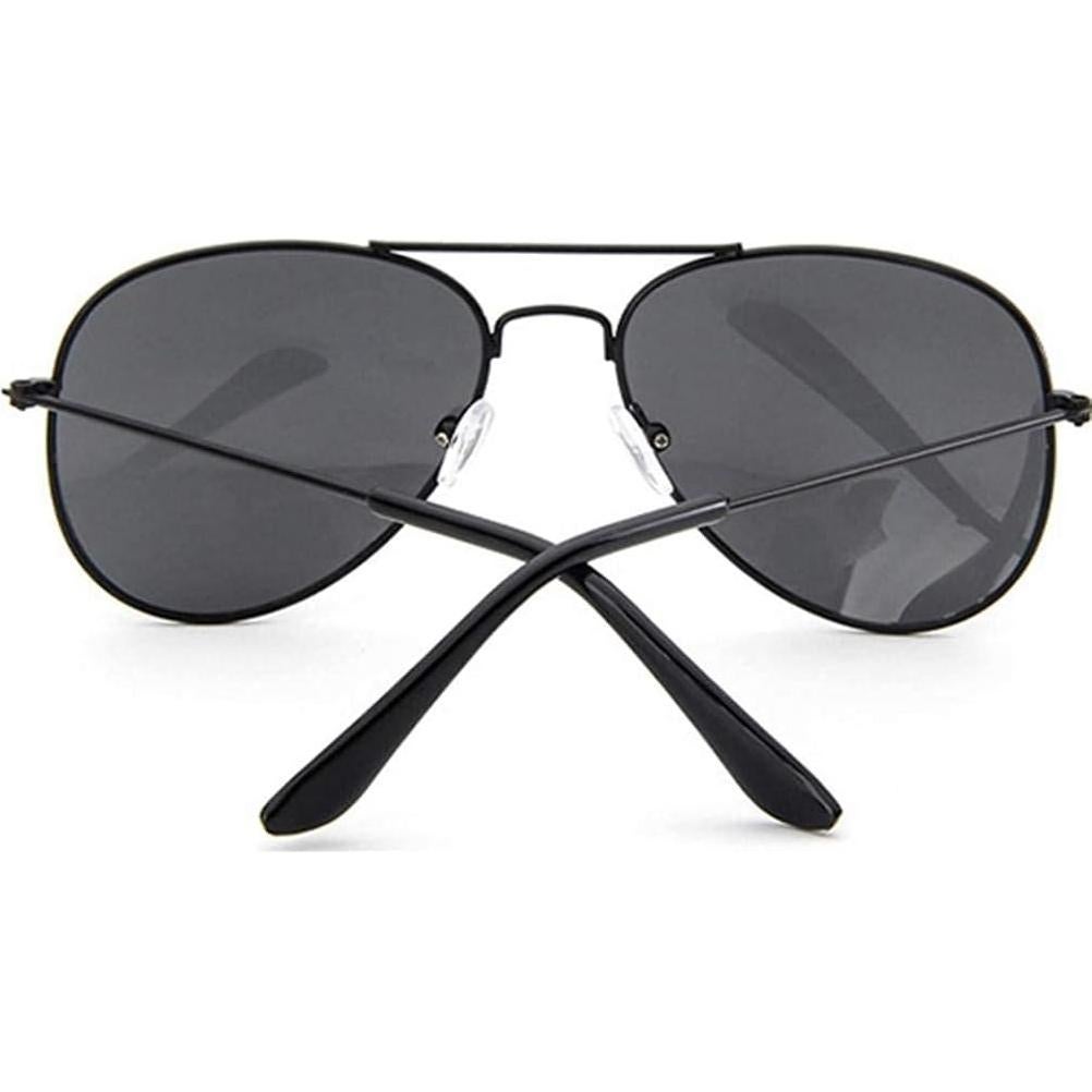 Gafas de sol WODISON para niños con protección UV400 - Marco metal negro