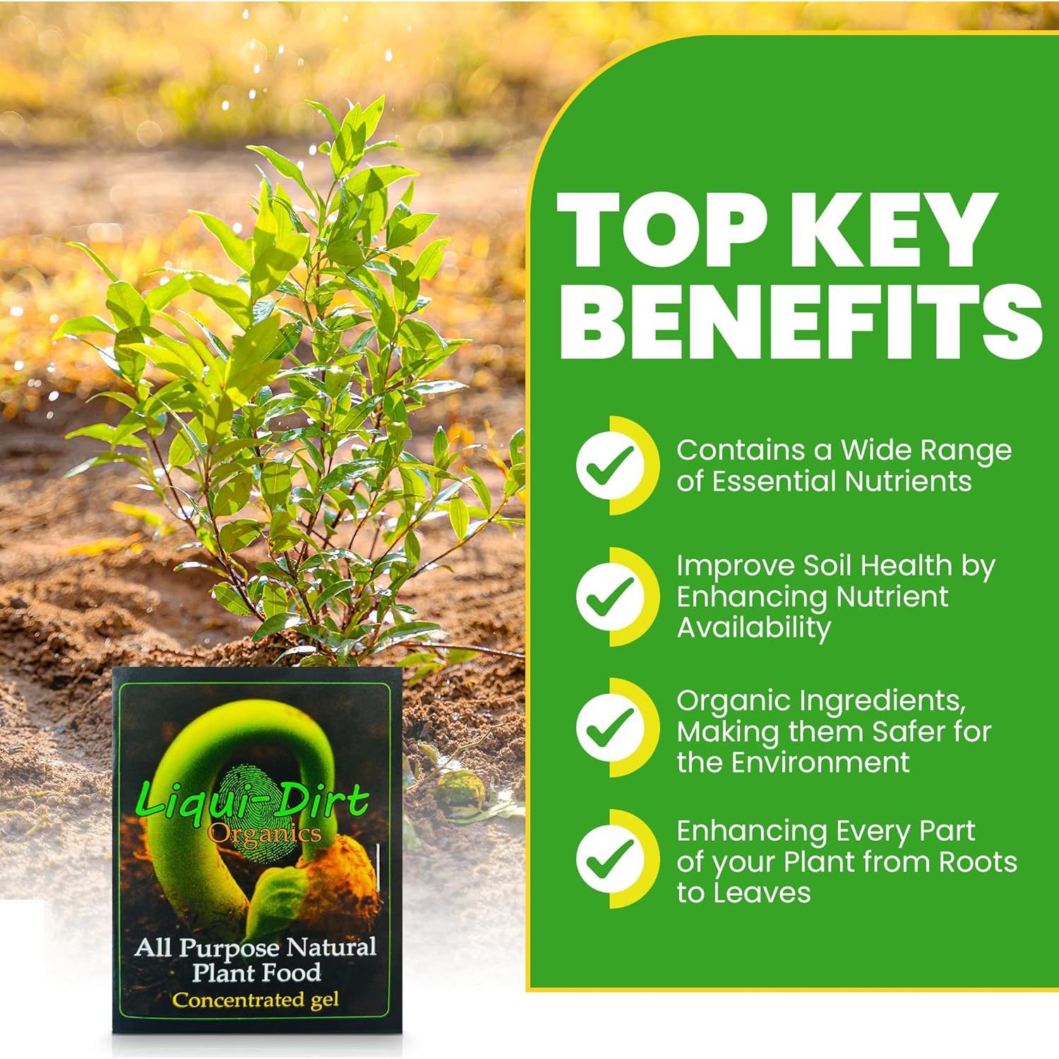 Fertilizante Orgánico Liqui-Dirt 1 Galón para Plantas de Interior