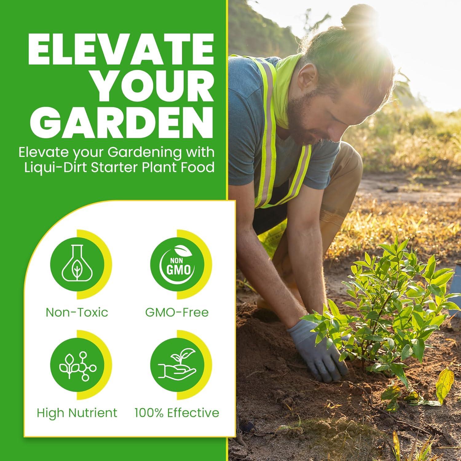 Fertilizante Orgánico Liqui-Dirt 1 Galón para Plantas de Interior