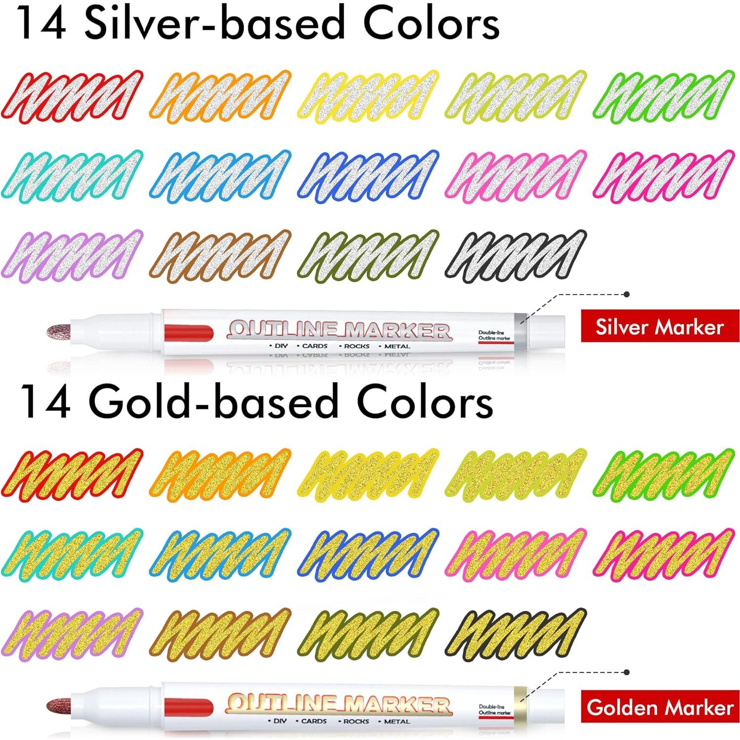 Marcadores Permanentes Shuttle Art 28 Colores Metálicos 2mm