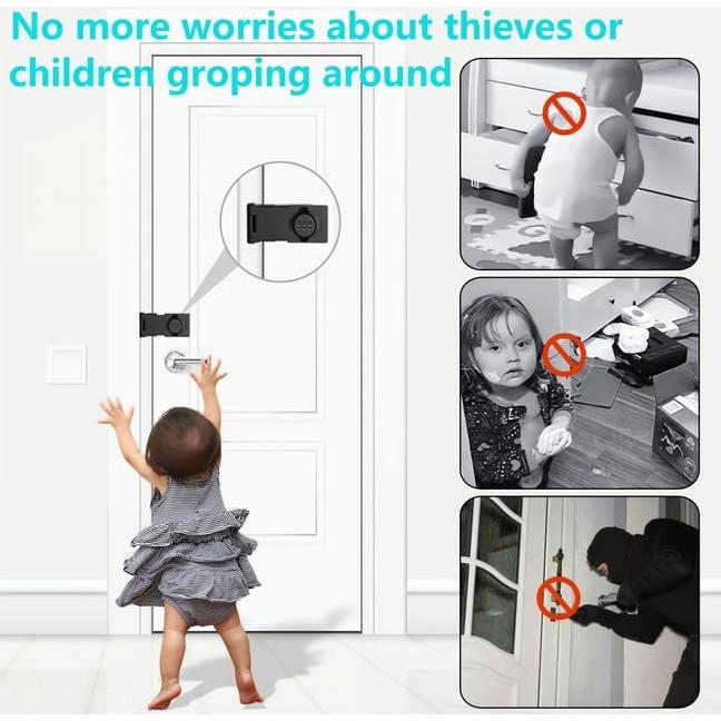 Cerradura de Combinación Sin Llave Enwomaty para Puertas Plegables