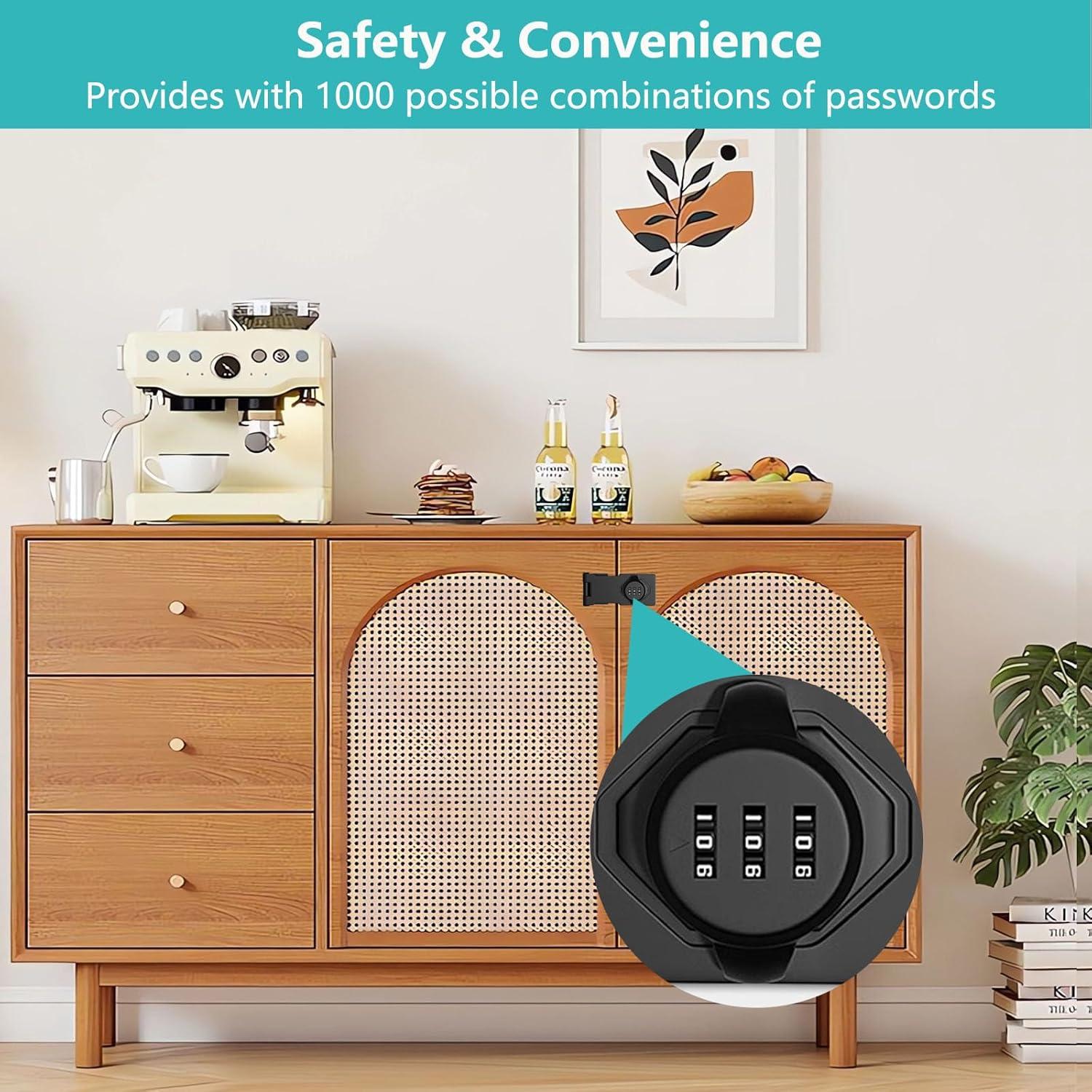 Cerradura de Combinación Sin Llave Enwomaty para Puertas Plegables