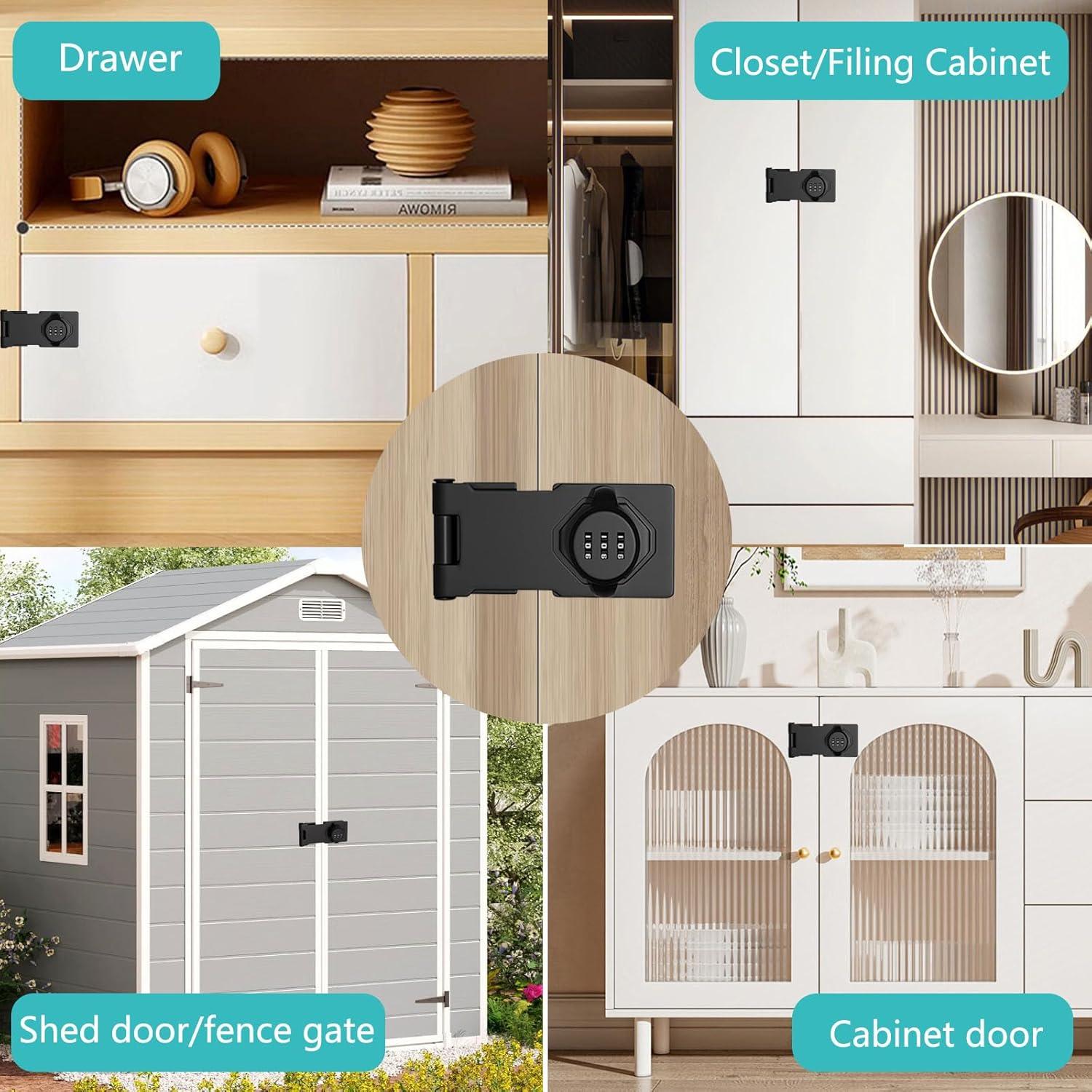 Cerradura de Combinación Sin Llave Enwomaty para Puertas Plegables