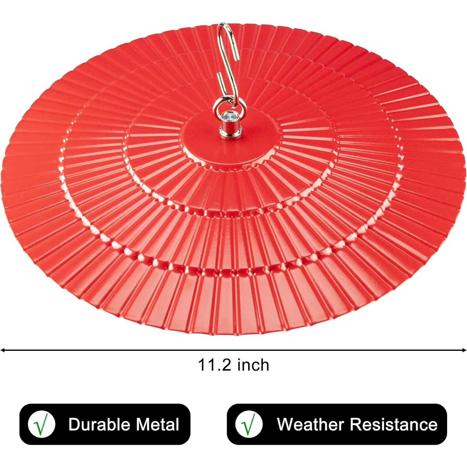 Protector de Lluvia Eyrosa para Comedero de Aves 28.4 cm Rojo