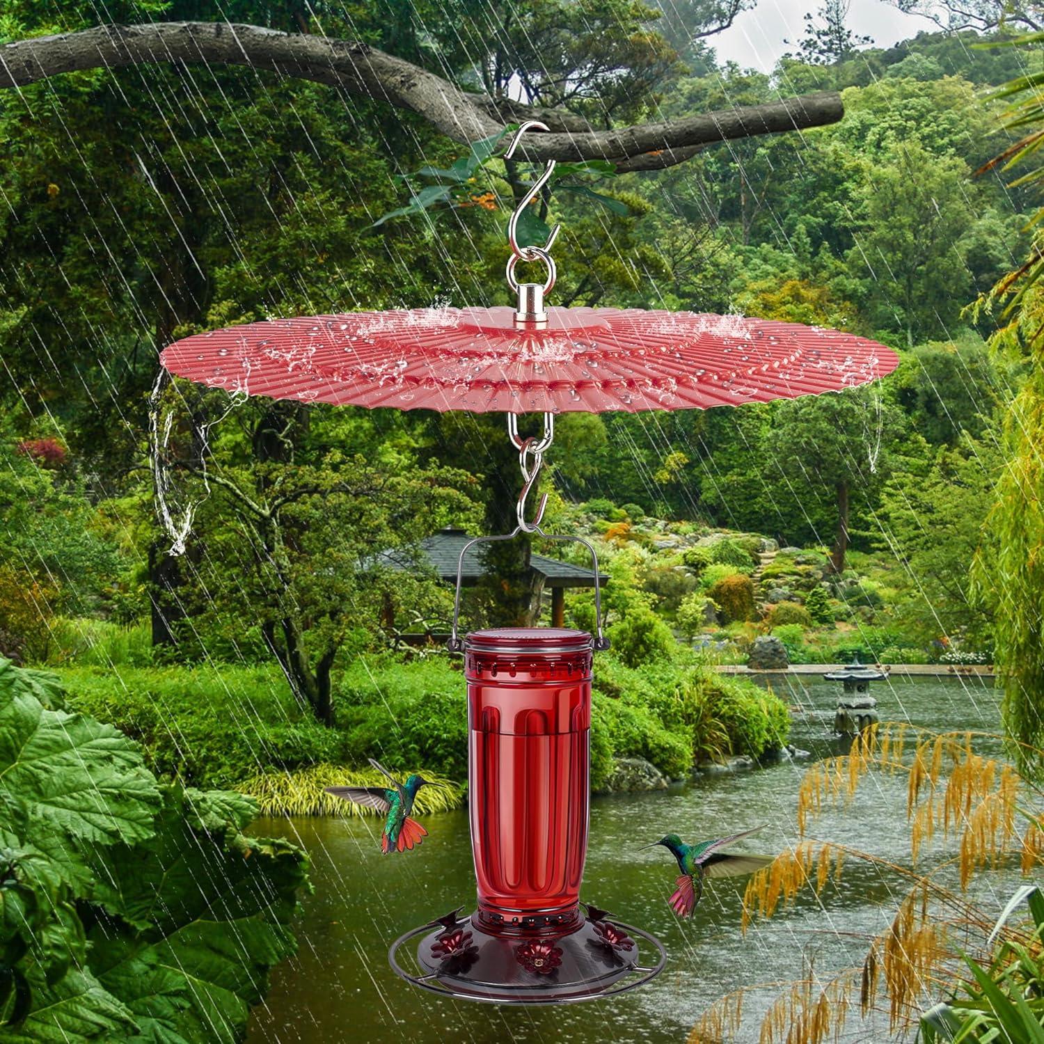 Protector de Lluvia Eyrosa para Comedero de Aves 28.4 cm Rojo