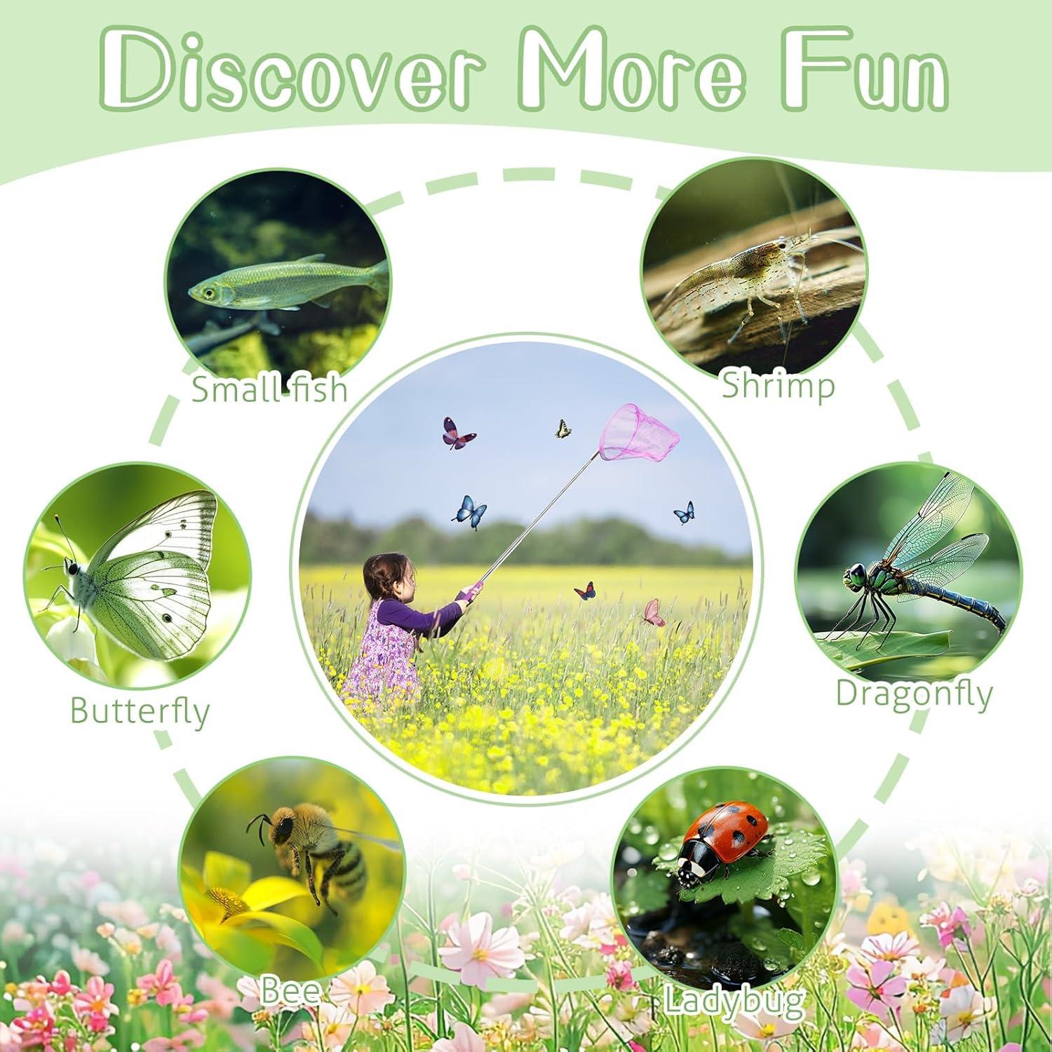 Kit de Redes de Mariposas Telescópicas DEWEL - 3 Piezas, 86 cm