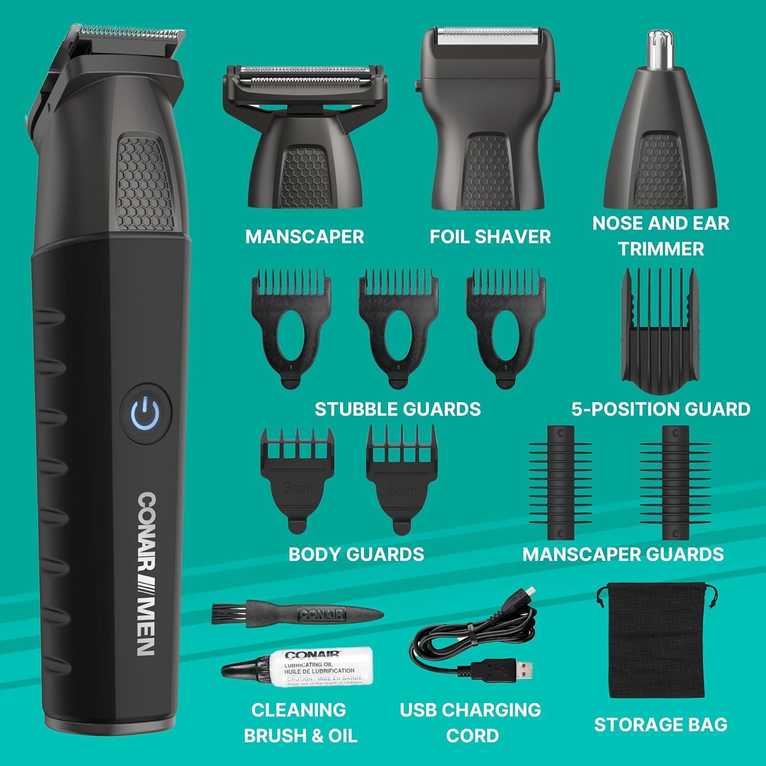 Recortadora Total Conair para Hombres - Kit 16 Piezas
