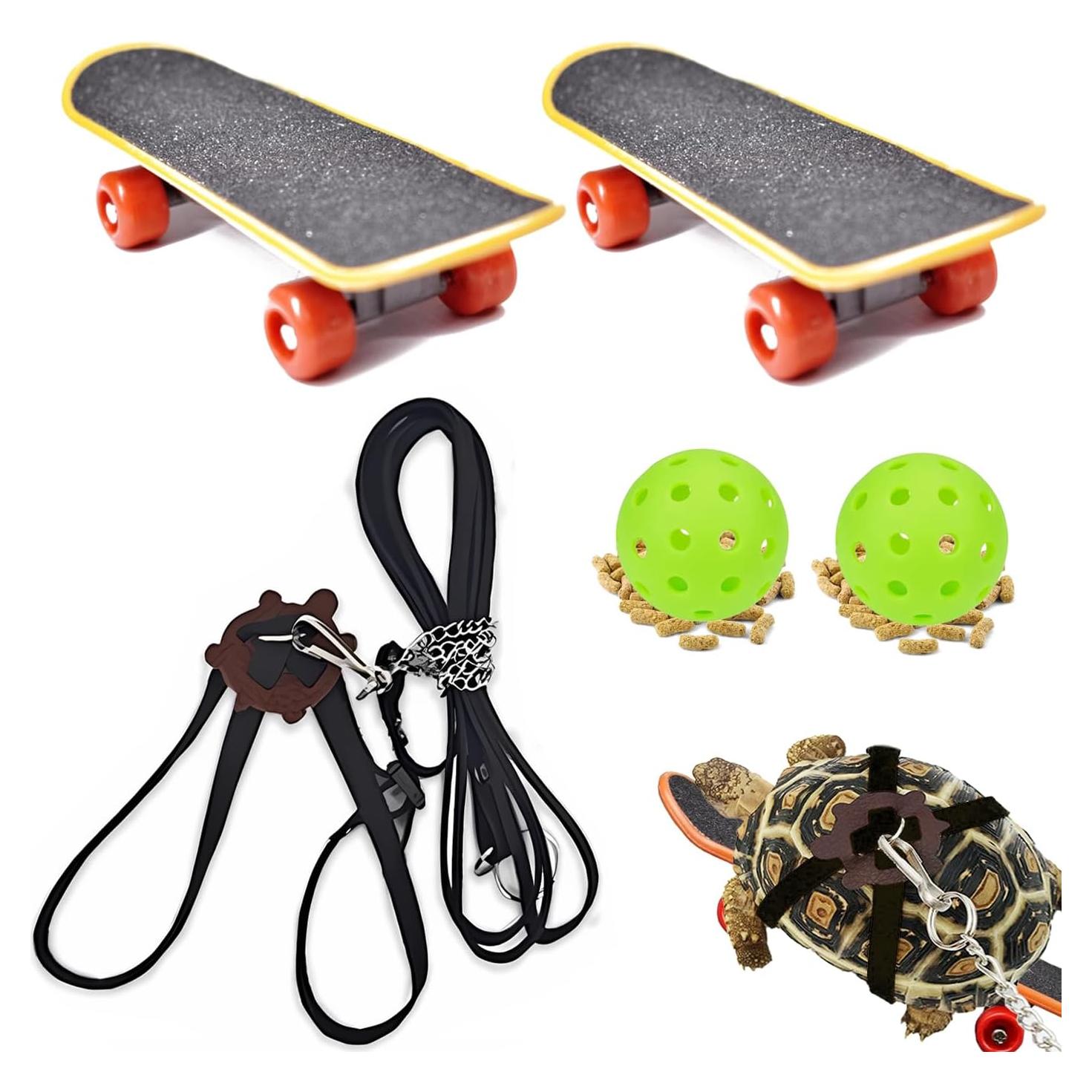 Juego de Juguetes para Tortugas LIhang - Correa y Patineta