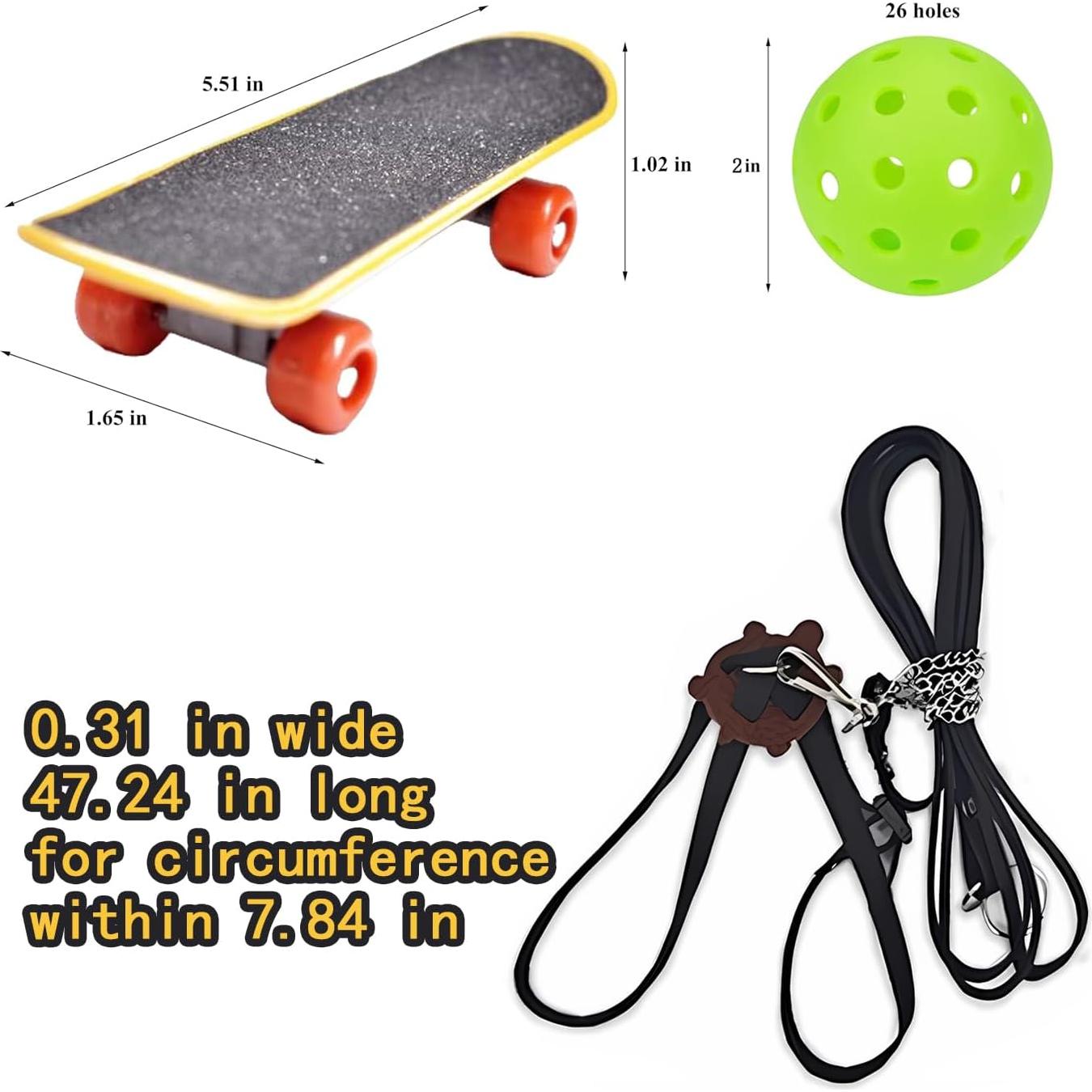 Juego de Juguetes para Tortugas LIhang - Correa y Patineta