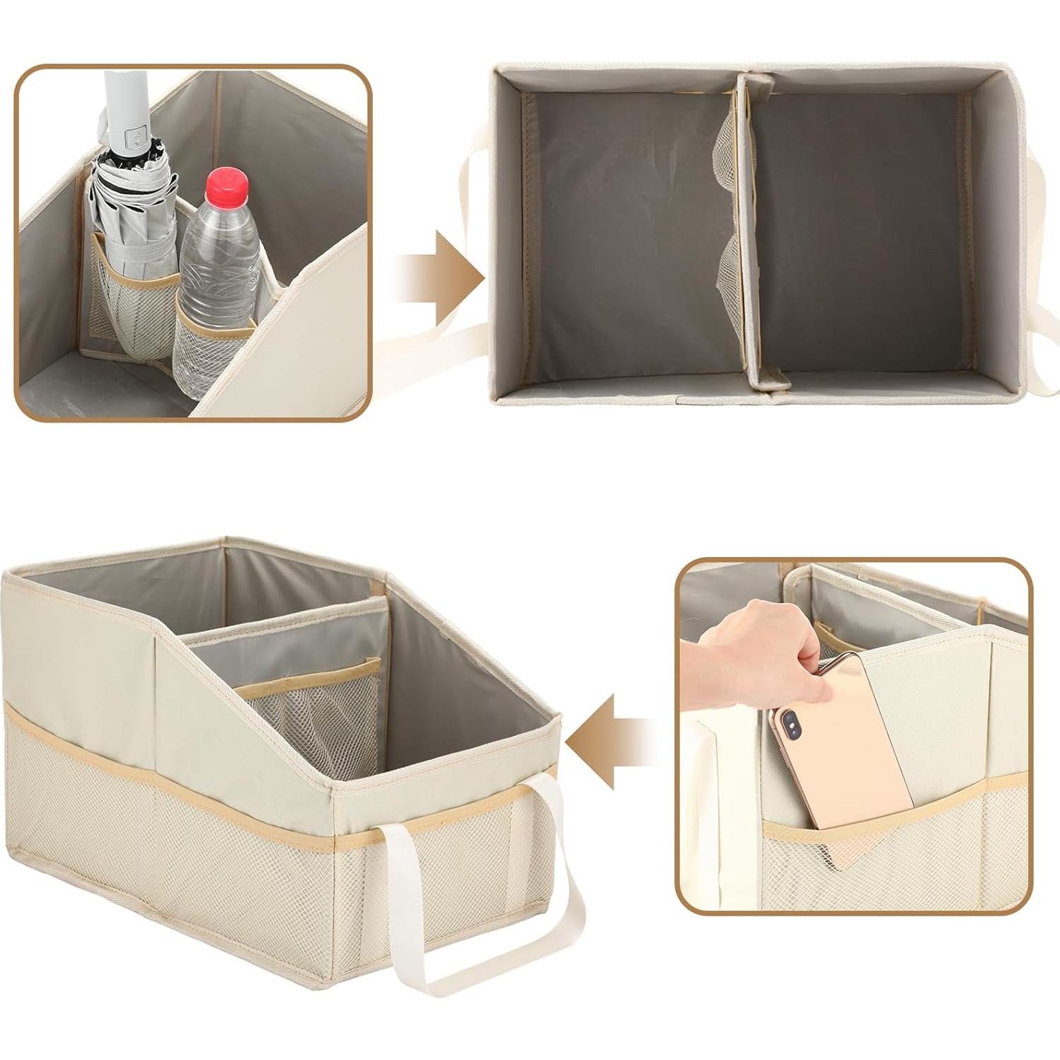 Organizador de Asiento Plegable Honeydak Beige para Auto