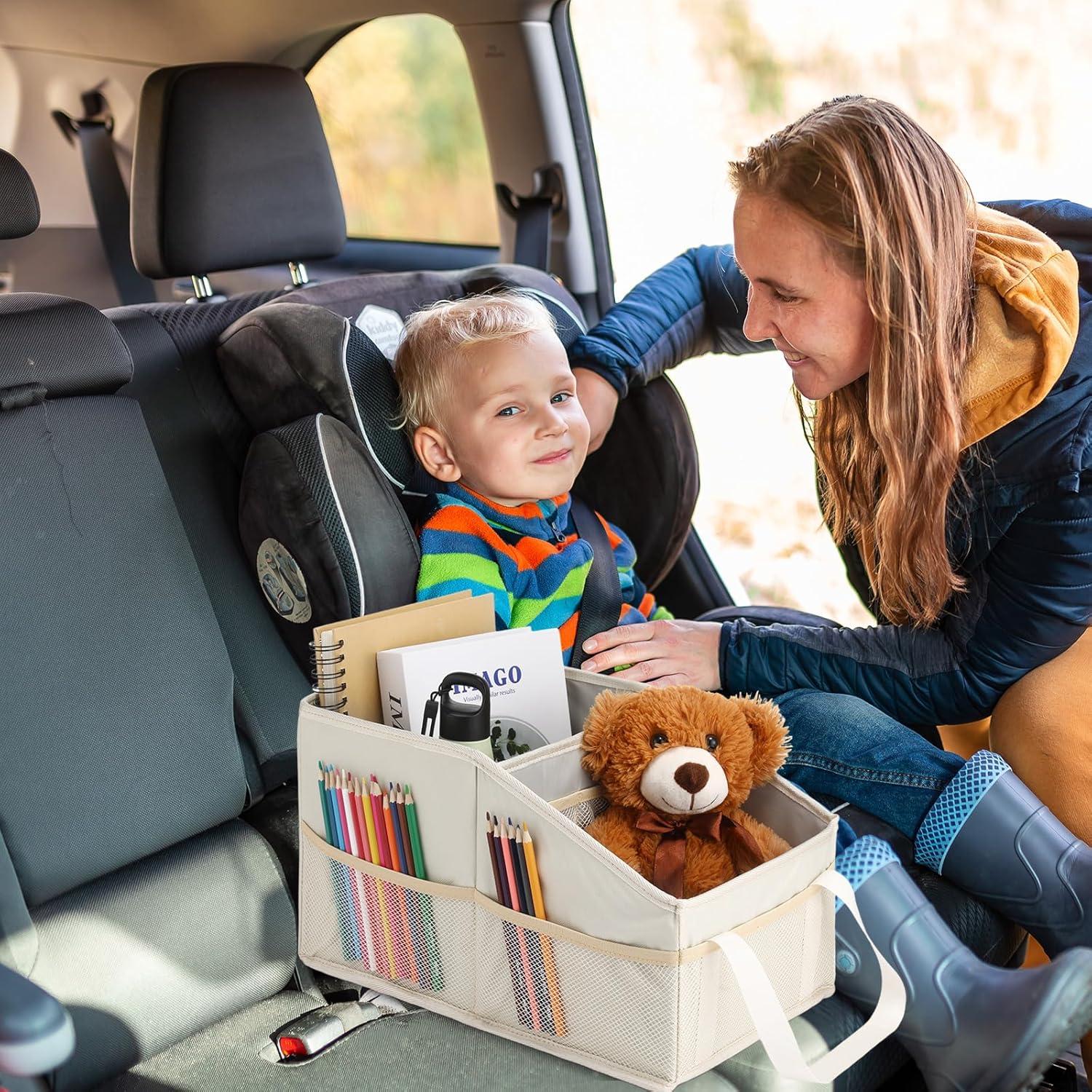 Organizador de Asiento Plegable Honeydak Beige para Auto