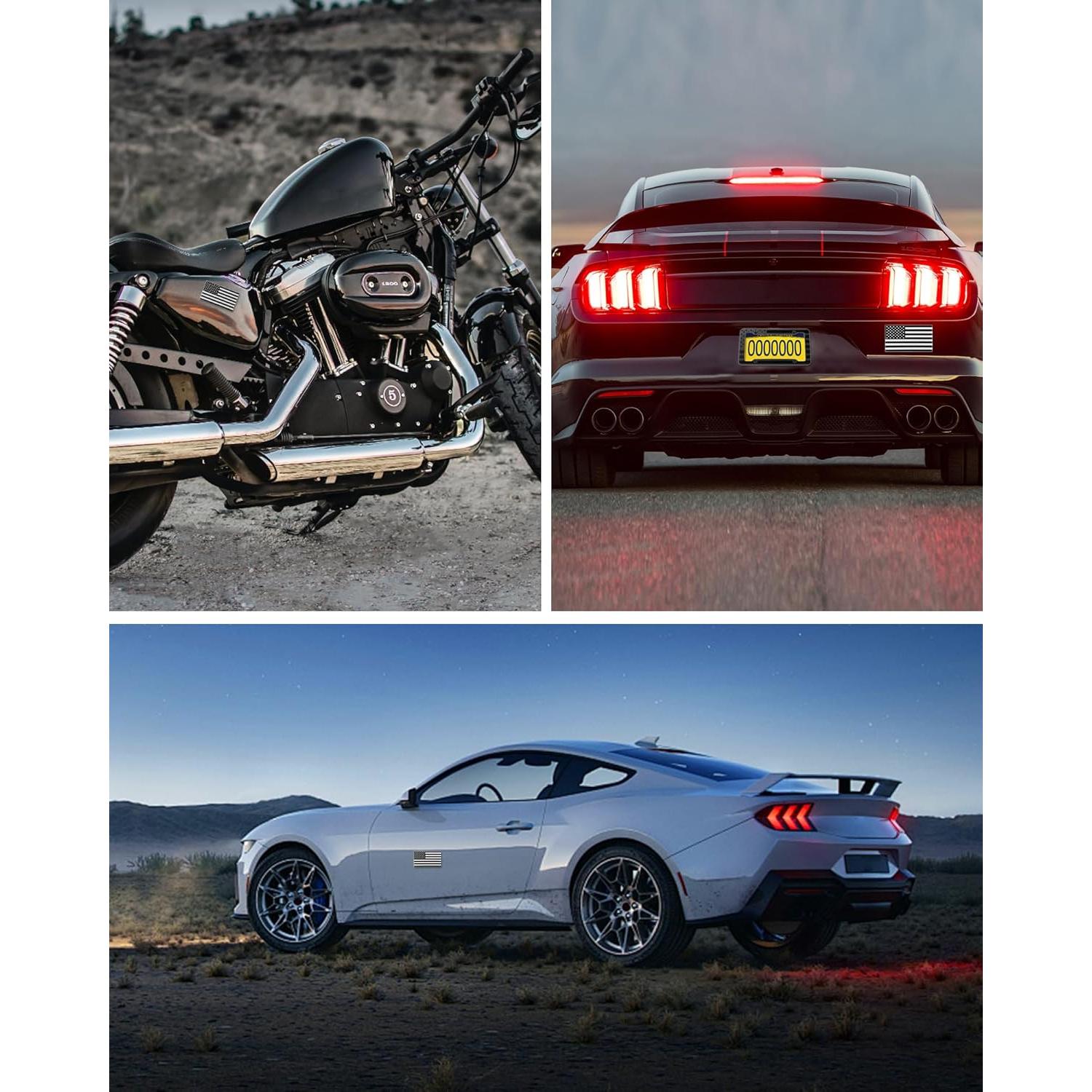 Marco de Placa de Licencia Patriótica Americana Aootf - 2 Piezas