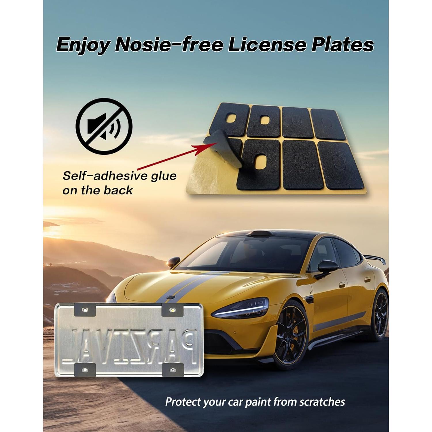 Marco de Placa de Licencia Patriótica Americana Aootf - 2 Piezas