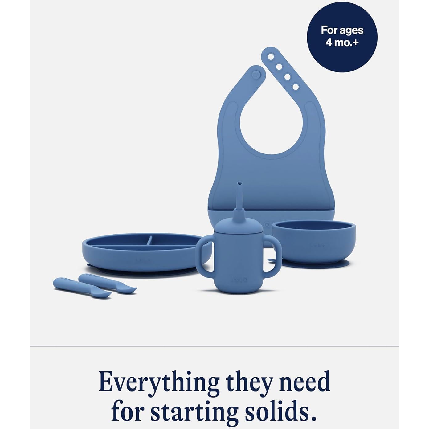 Kit Completo de Alimentación Lalo para Bebés - 6 Piezas Arándano