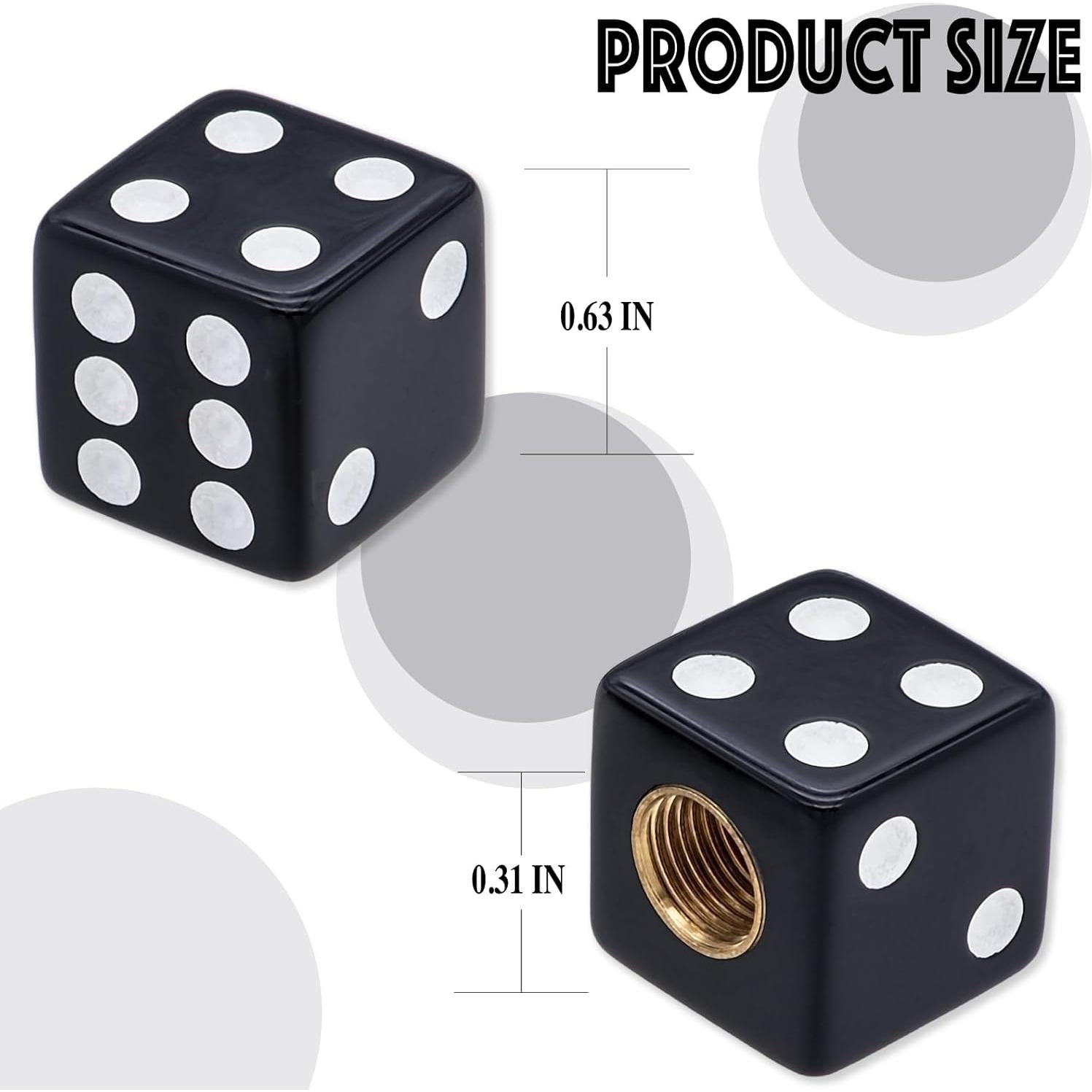 4 Tapones de Válvula de Neumático MEAJOO - Universales Negros