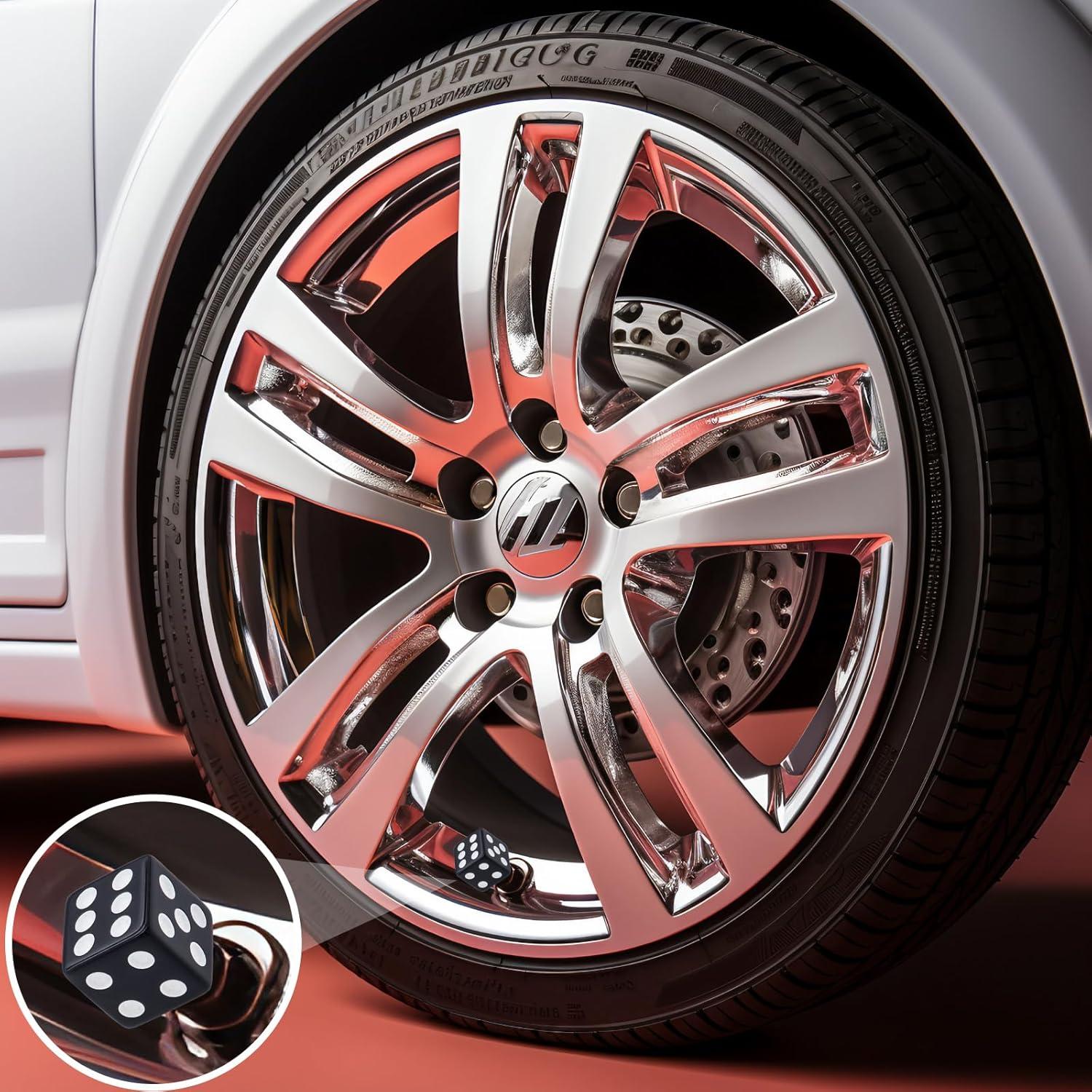 4 Tapones de Válvula de Neumático MEAJOO - Universales Negros