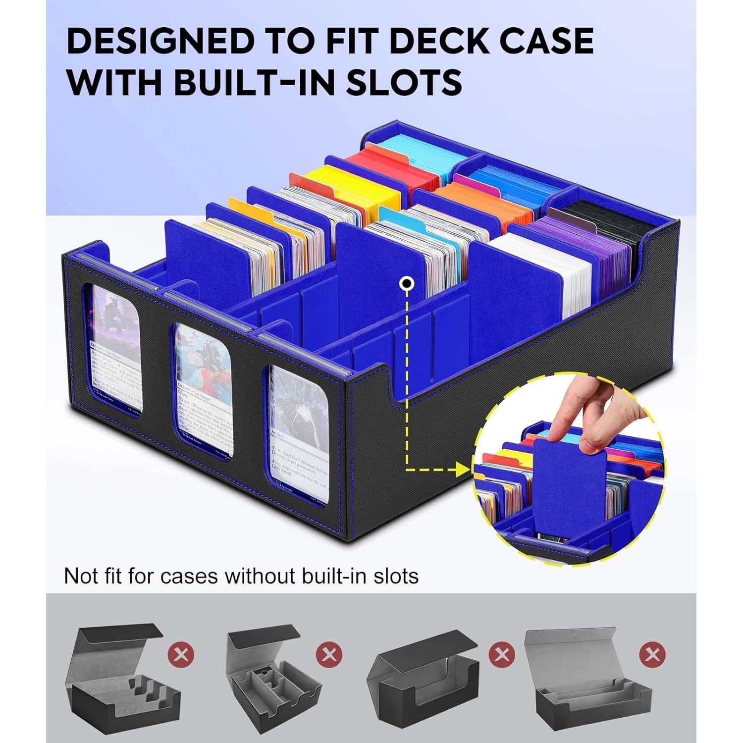 Divisores de Cartas MoKo 12PCS para Almacenamiento MTG TCG Azul