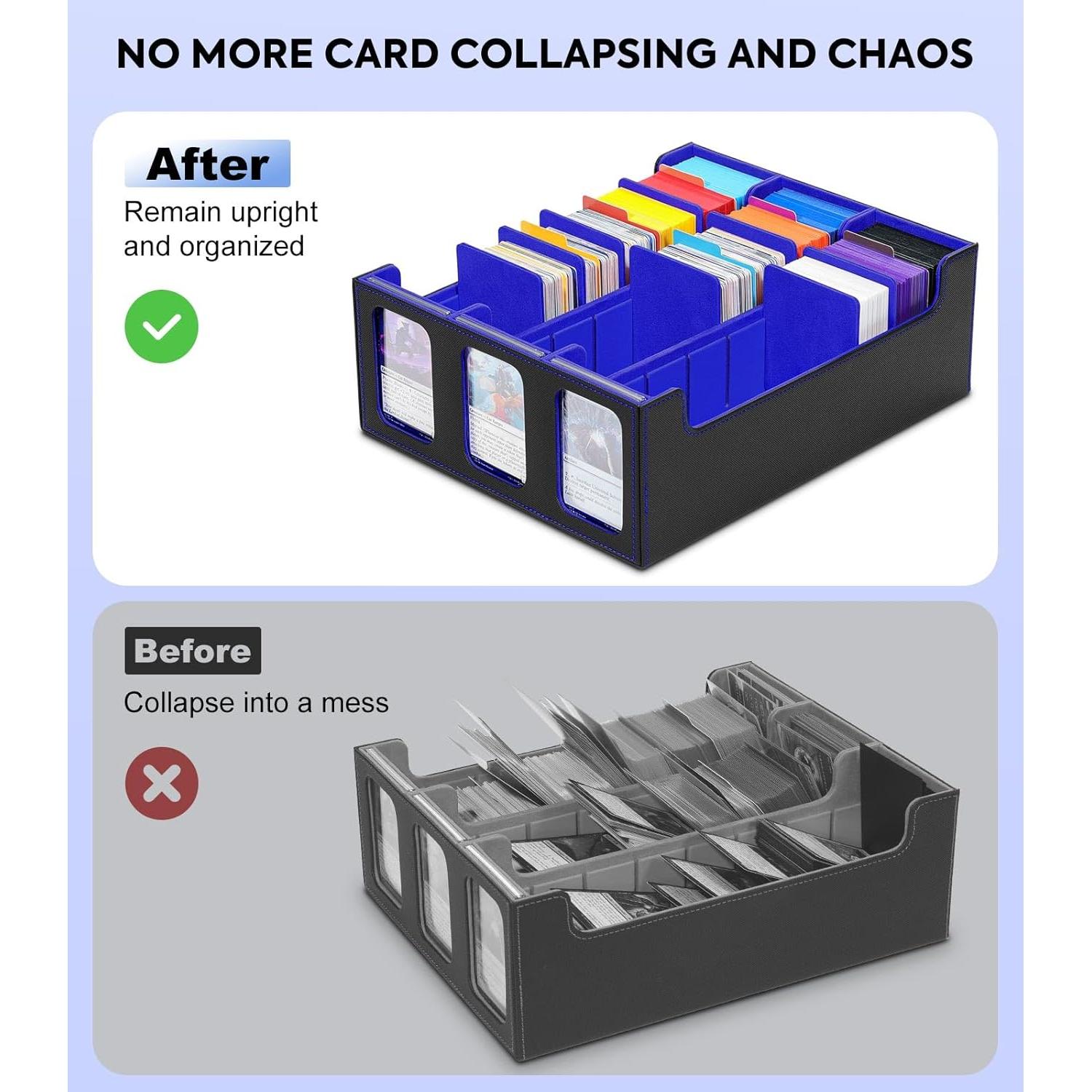 Divisores de Cartas MoKo 12PCS para Almacenamiento MTG TCG Azul