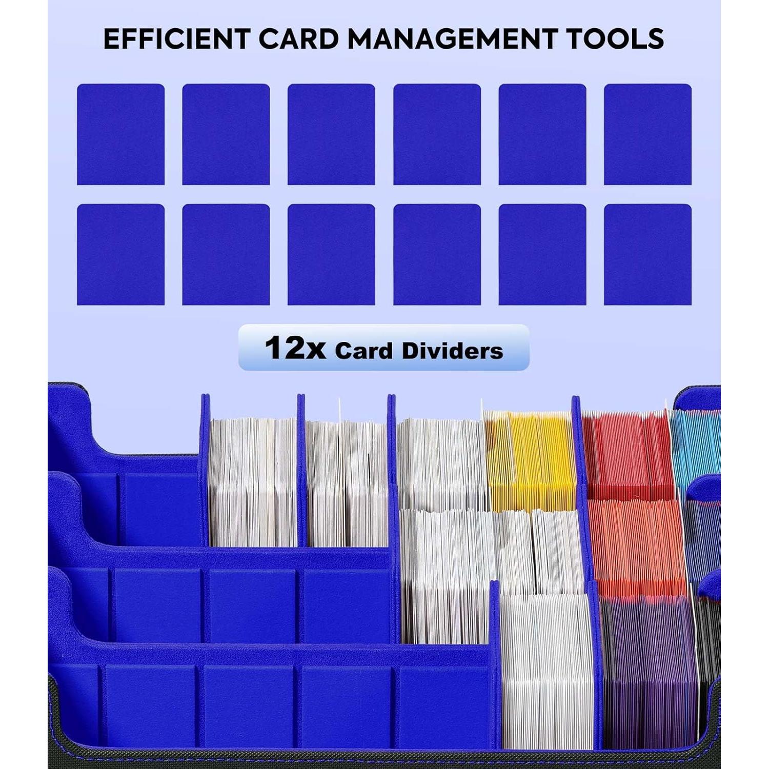 Divisores de Cartas MoKo 12PCS para Almacenamiento MTG TCG Azul