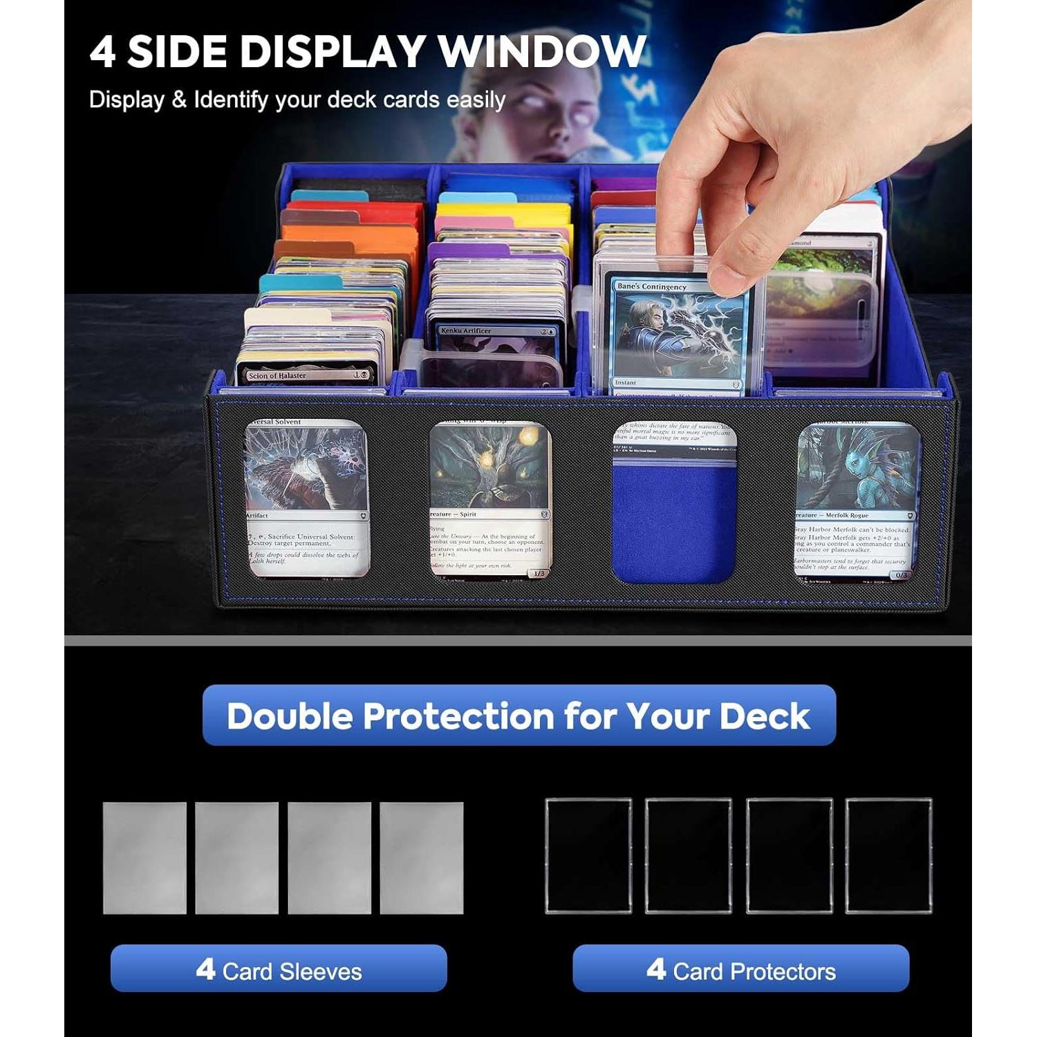 Caja de Almacenamiento MoKo para 3000 Cartas con Ventanas