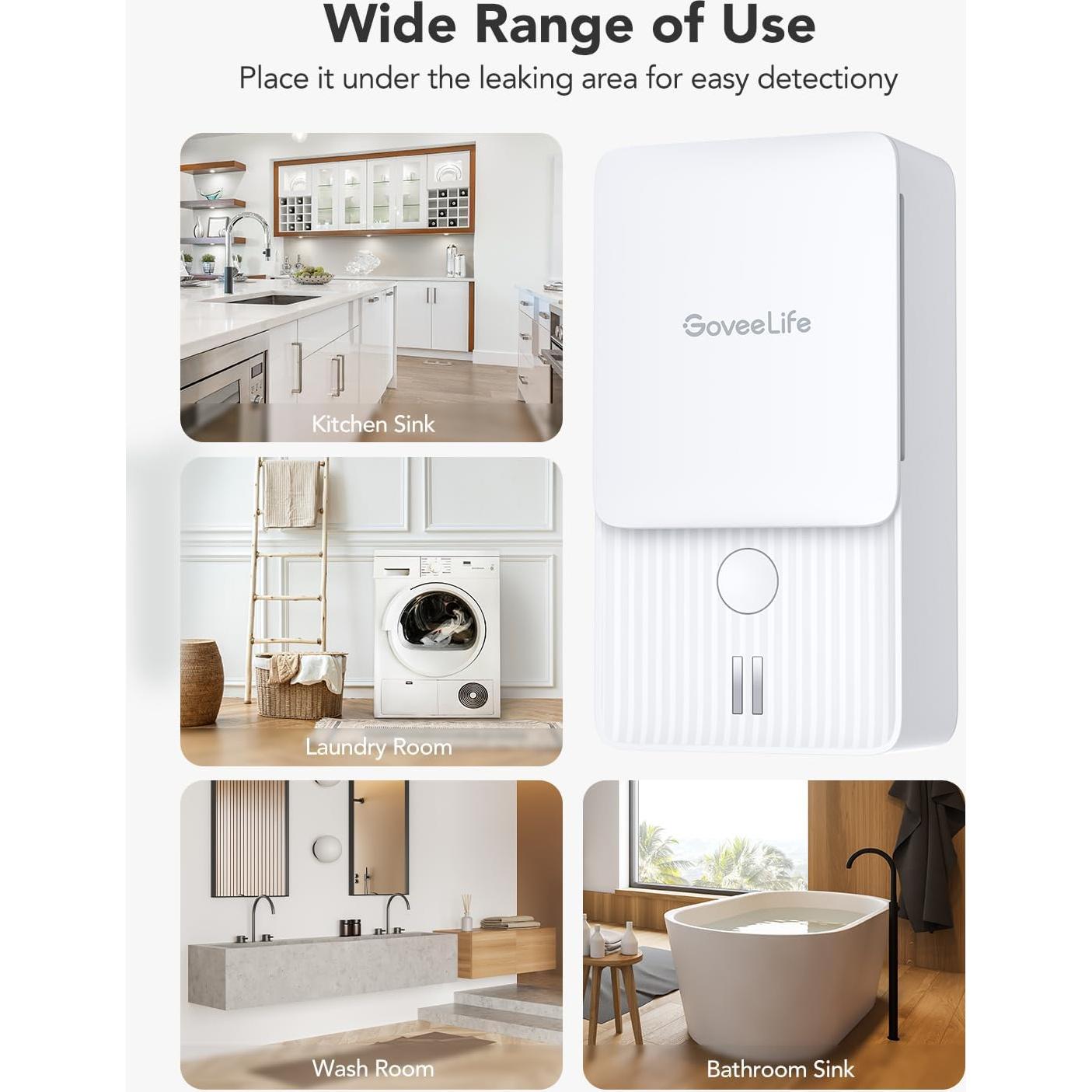 Detectores de Fugas de Agua GoveeLife 3 Paquete 100dB