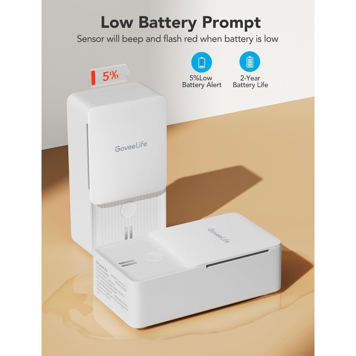 Detectores de Fugas de Agua GoveeLife 3 Paquete 100dB