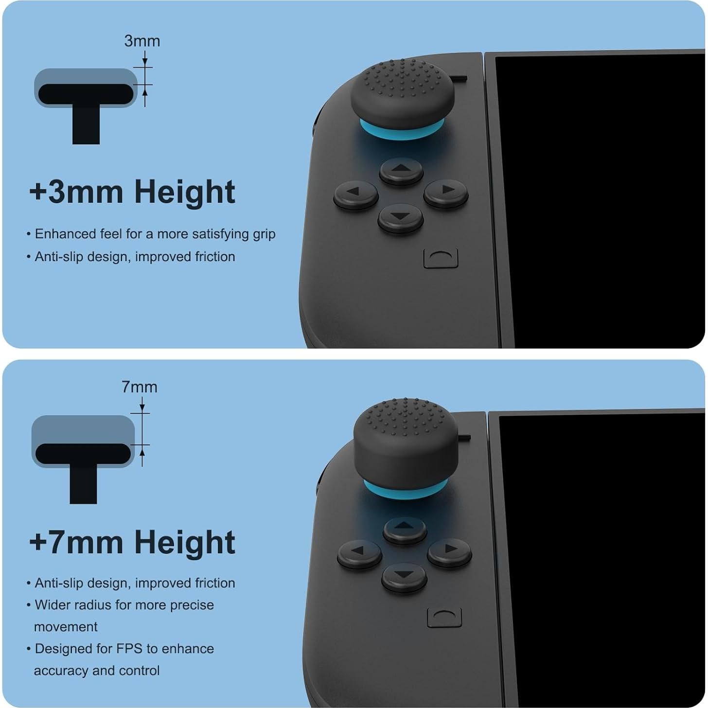 Agarraderas de Pulgar WEOTOO para Nintendo Switch 2 - Negro