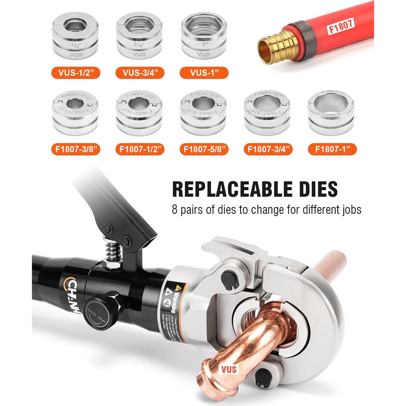 Kit de Prensado de Tubería PEX CHANHYD AL-1632 5.28 kg