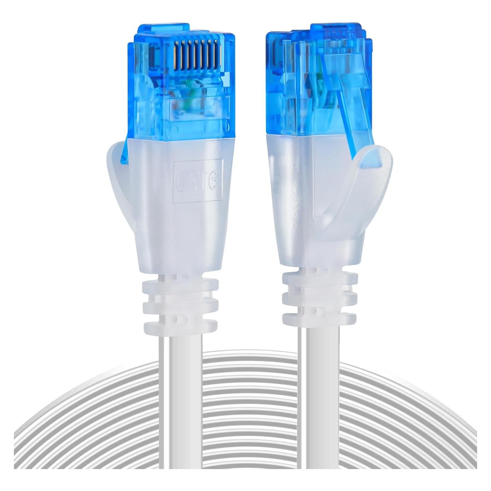 Cable Ethernet Cat 6 Ercielook 7.62 m Blanco Plano RJ45