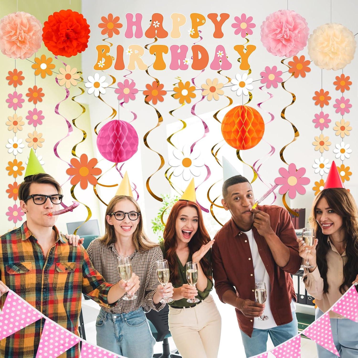 Decoraciones de Fiesta Bohemias Groovy Pasimy 106 Pcs