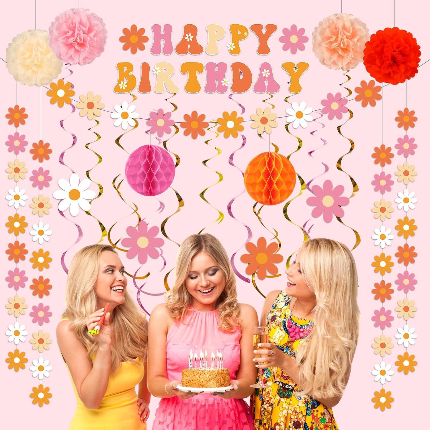 Decoraciones de Fiesta Bohemias Groovy Pasimy 106 Pcs