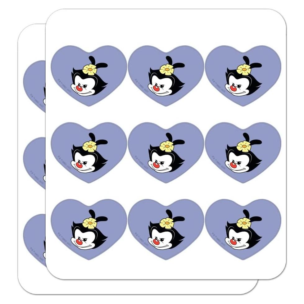 Set de Stickers Corazón Animaniacs - 18 Piezas 5.08 cm