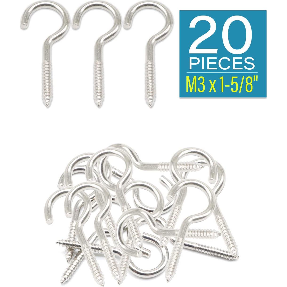 20 Tornillos Ojos Acero Inoxidable 304 M3 4.1 cm IMScrews