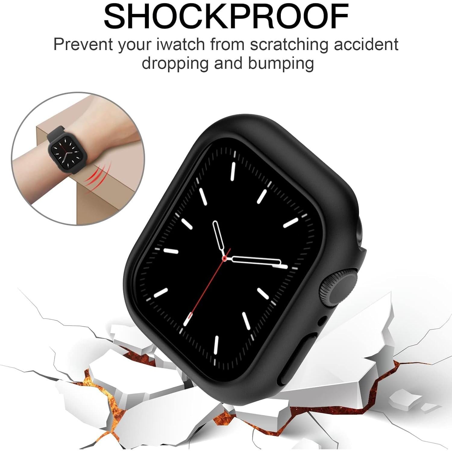 Funda Dura Recoppa para Apple Watch 41mm Series 7/8/9 Negra