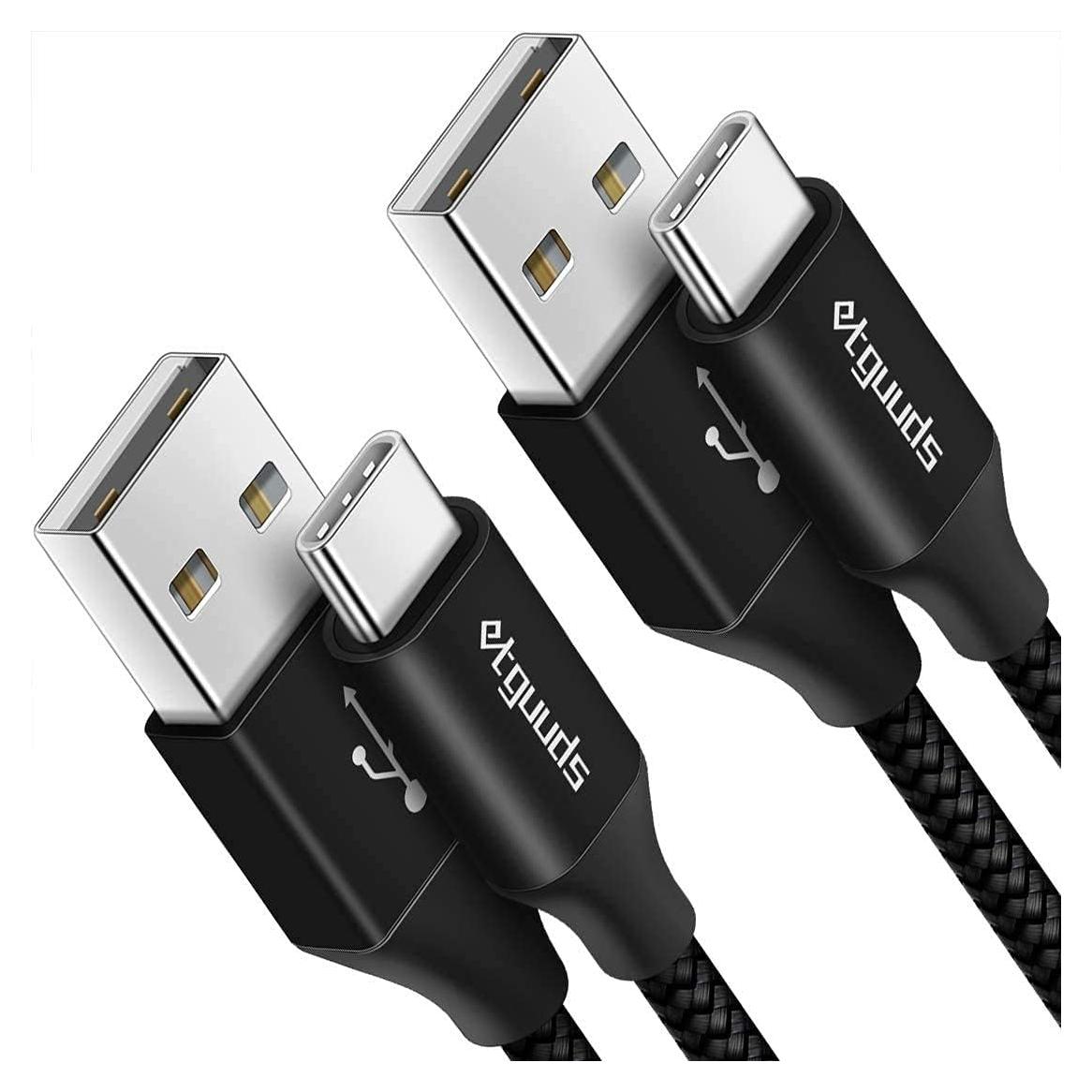 Cable USB A a USB C Trenzado etguuds 3.66m 2-Pack Carga Rápida