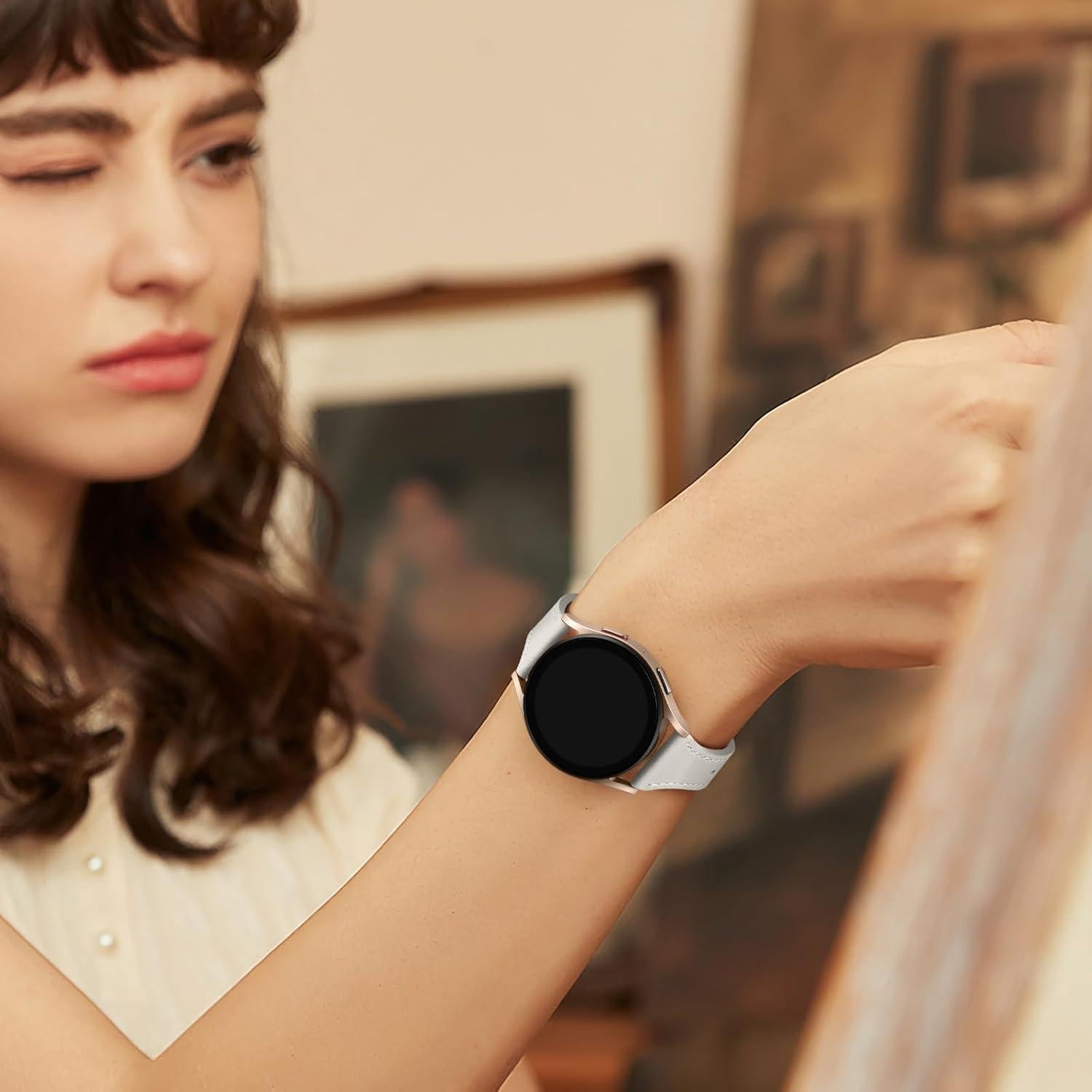 Correa de Cuero 20mm GEAK para Galaxy Watch 7/6/5/4/Active 2